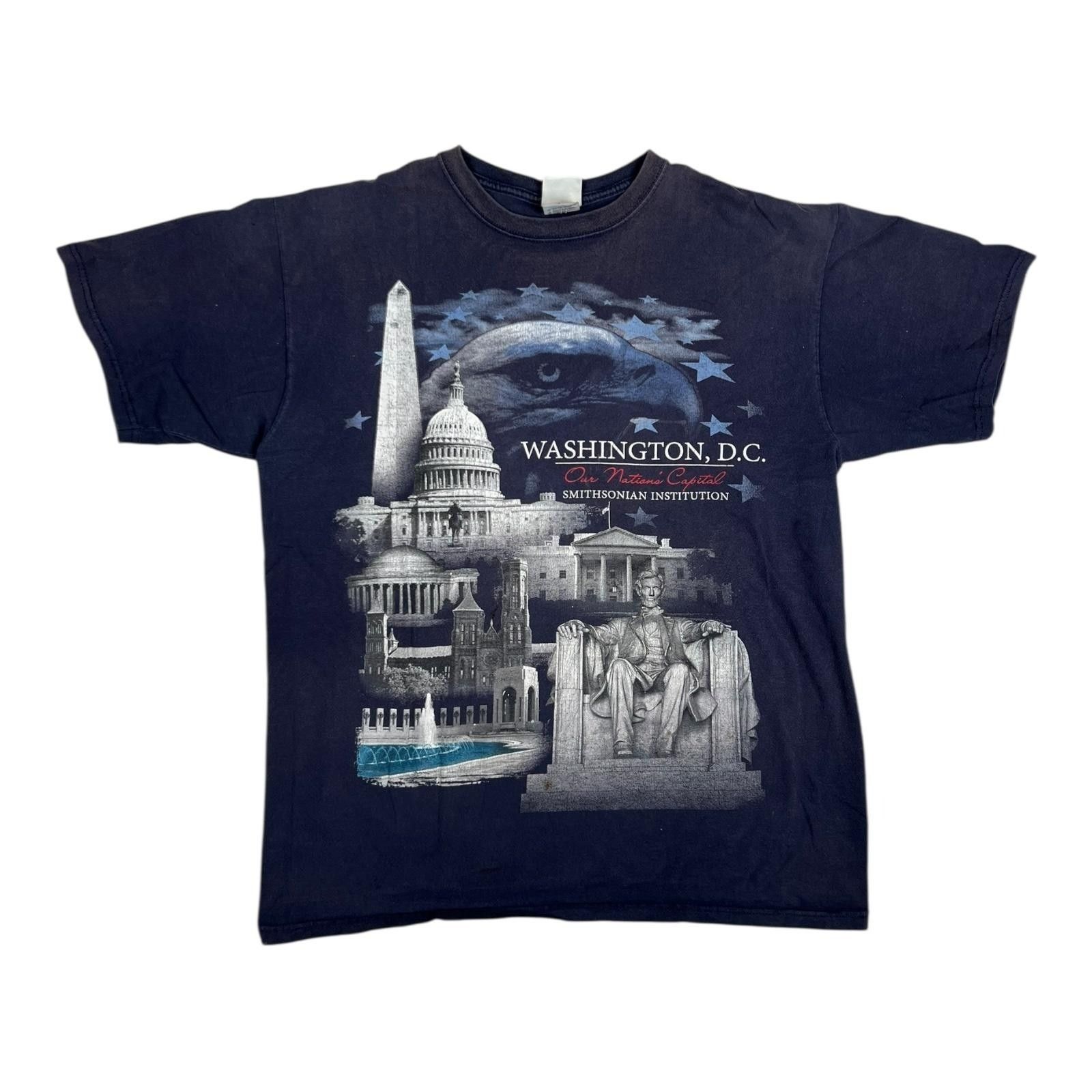 Other Vintage Smithsonian Washington DC Shirt Mens Large Navy Blue Size US L / EU 52-54 / 3 - 1 Thumbnail