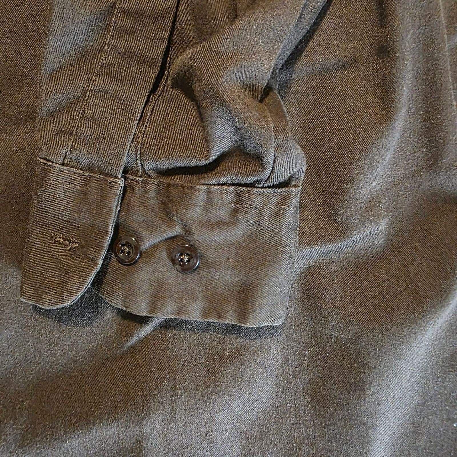 Dickies Dickies XL Work Long Sleeve Brown Button Up Two Pocket Twill Size US XL / EU 56 / 4 - 5 Thumbnail