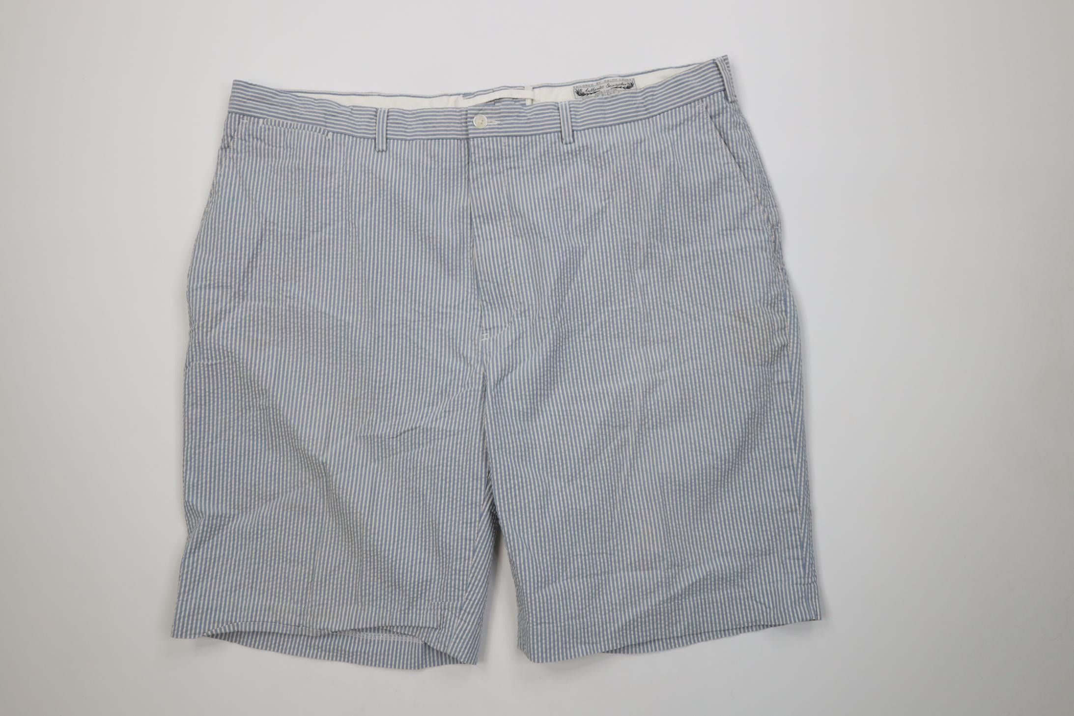 Polo Ralph Lauren Vintage 90s Ralph Lauren Seersucker Striped Chino Shorts Size US 44 / EU 60 - 1 Thumbnail