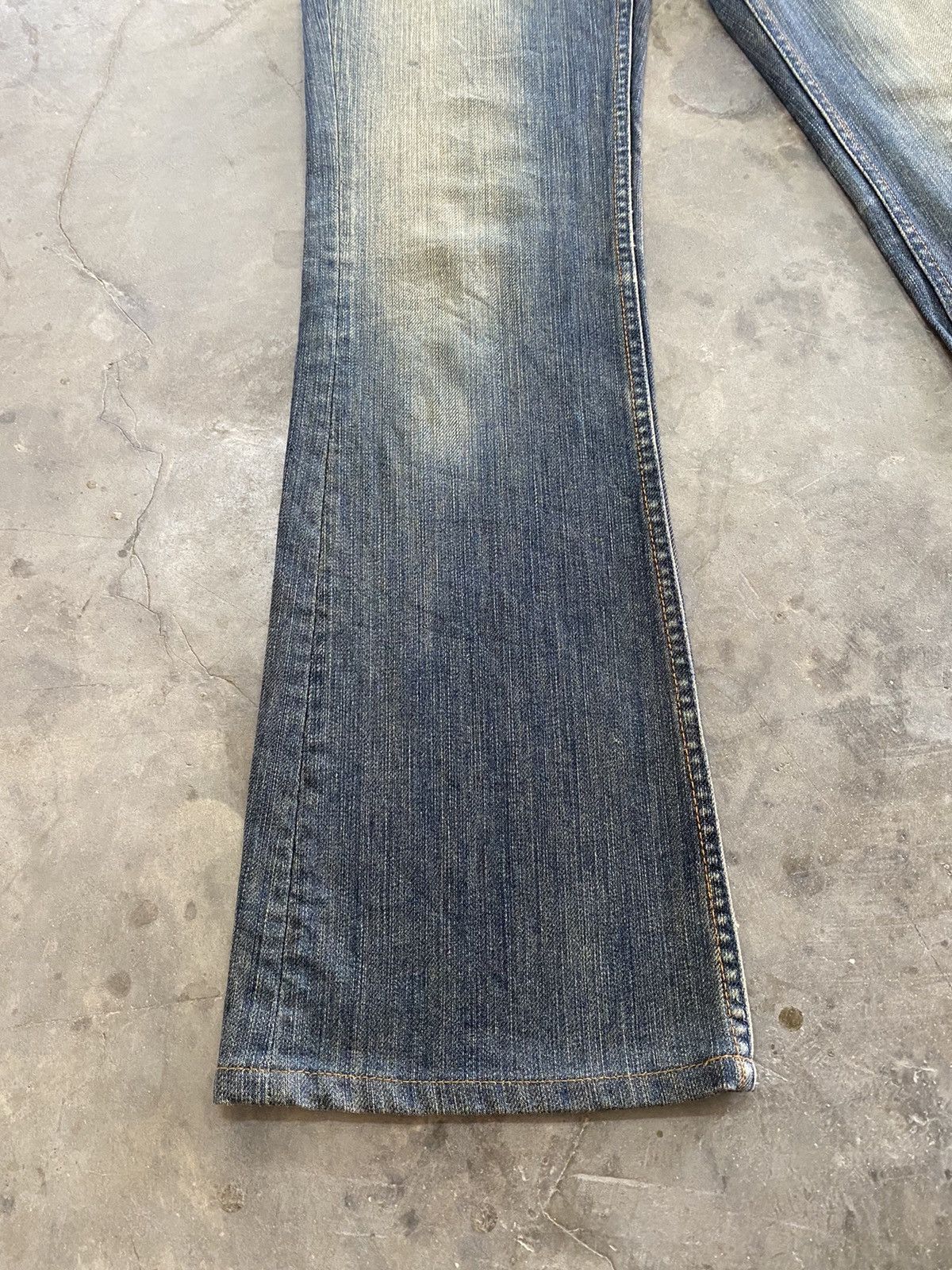 Hysteric Glamour × If Six Was Nine × Japanese Brand Flare Jeans Sweet Camel Mud Rusty Denim Size US 29 - 11 Thumbnail