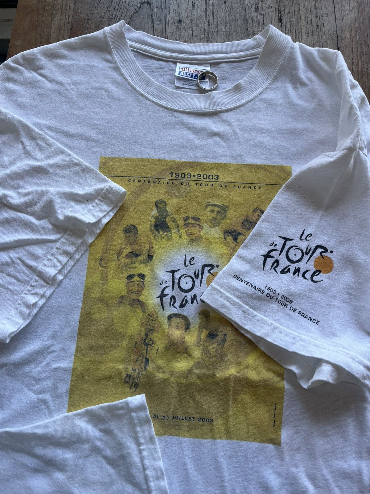 Vintage Vintage Le Du Tour De France 2003’s Tshirt Size US XL / EU 56 / 4 - 7 Thumbnail