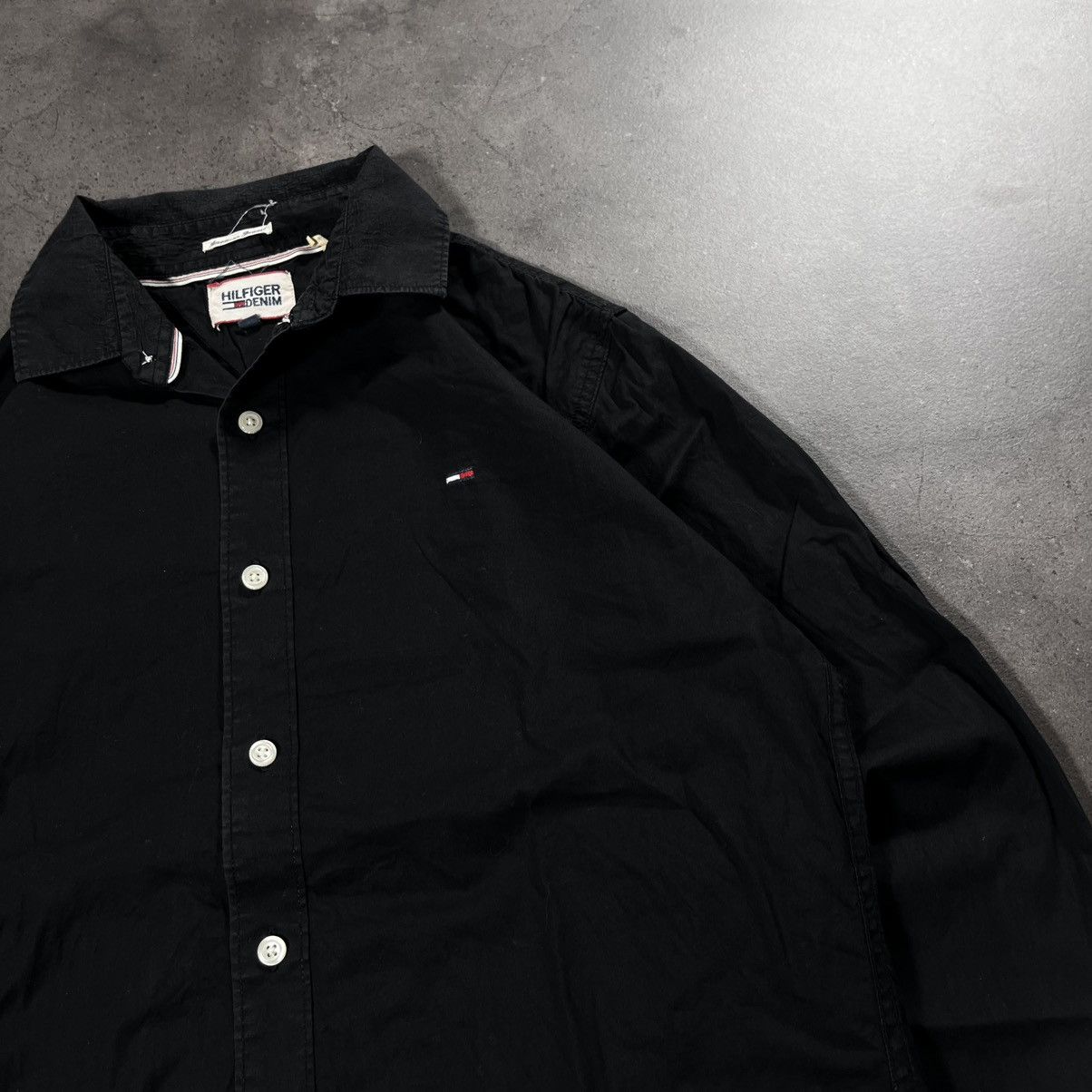 Tommy Hilfiger Tommy Hilfiger Black Mens Longsleeve Shirt Button Up Tee Size US S / EU 44-46 / 1 - 4 Thumbnail