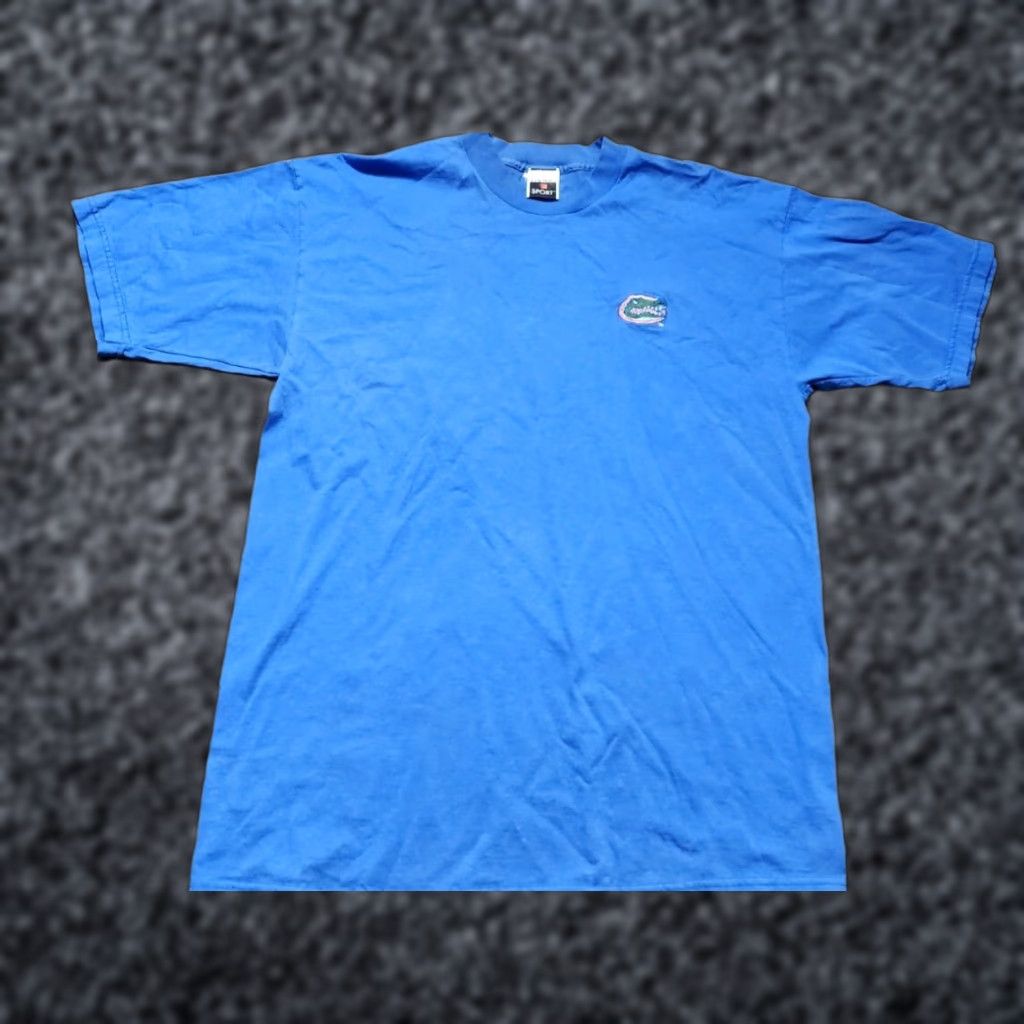 Vintage VINTAGE Signal Sport Florida Gators Embroidered T Shirt Mens L Blue Cotton Crew Neck Short Sleeve Regular Fit Small Logo 1990s Mens Size US L / EU 52-54 / 3 - 1 Thumbnail