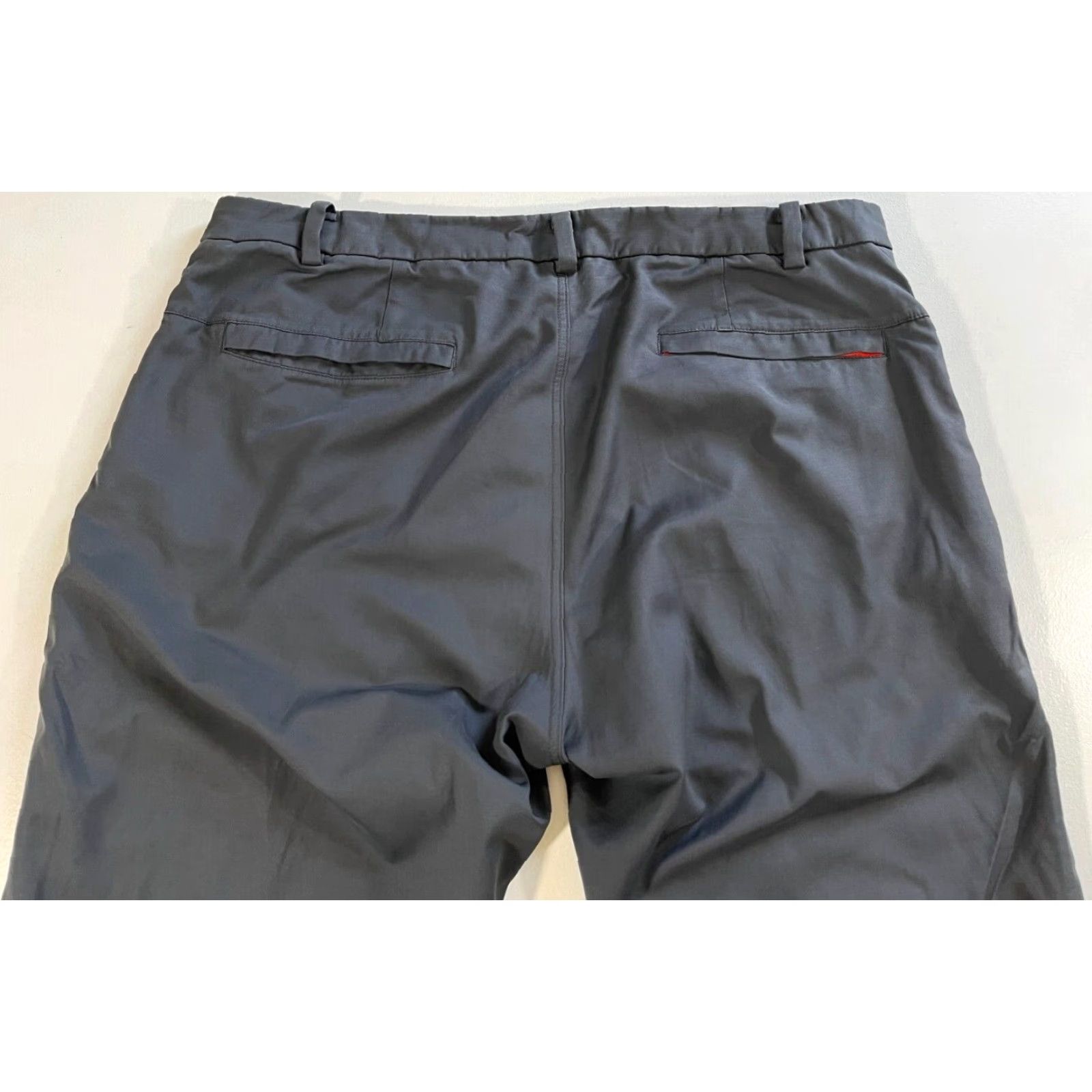 Lululemon VINTAGE Mens Lululemon Commission Pants Gray 36x32.5 Knit Chino Flat Front Regular Straight 90s City Preppy Mens Size US 36 / EU 52 - 4 Thumbnail