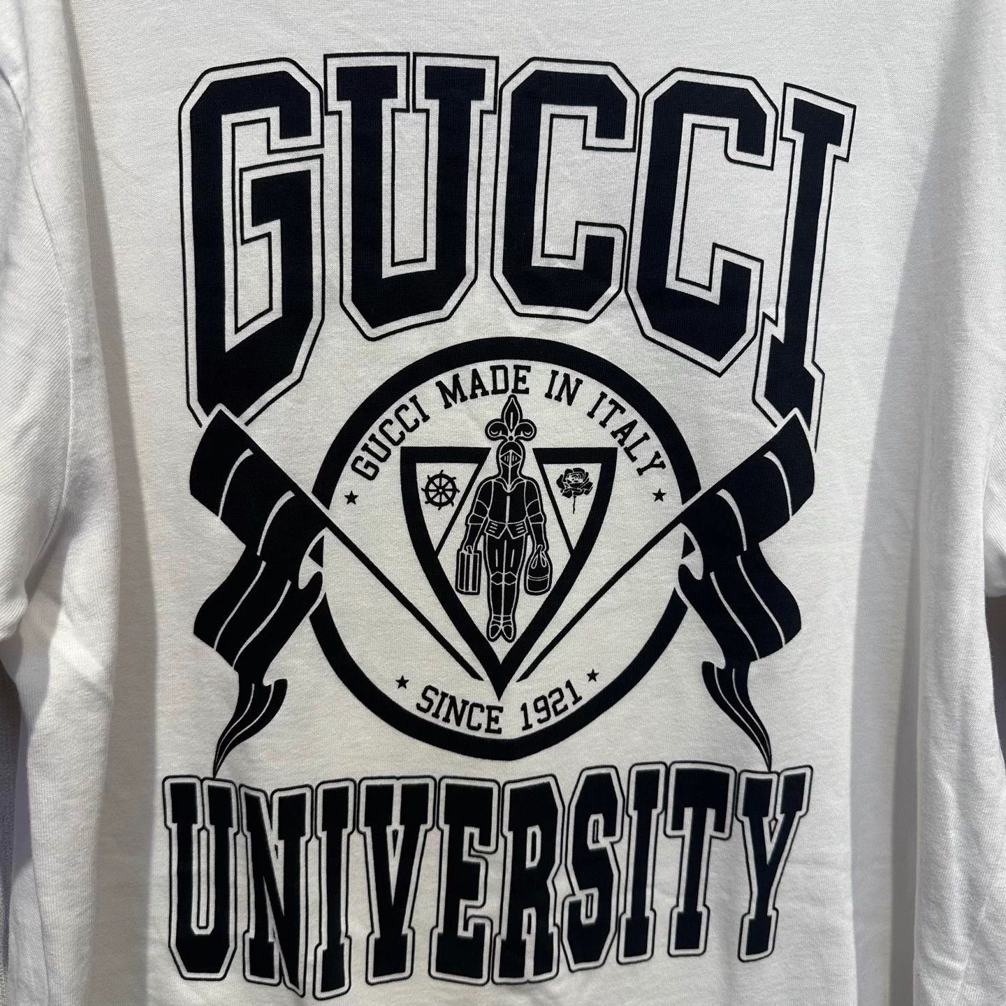 Gucci Gucci 24SS Knight Logo White Short Sleeve T-Shirt XS 99 New Size US XS / EU 42 / 0 - 3 Thumbnail