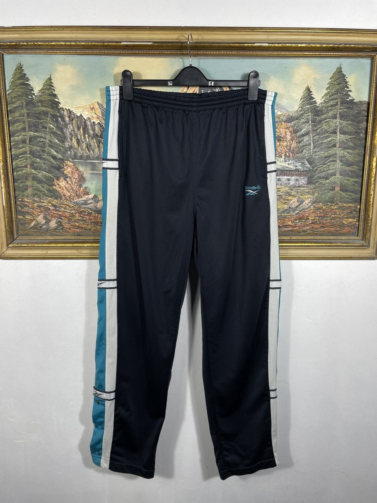 Reebok × Vintage Reebok retro 00s baggy loose trousers blockcore hiphop skate Size US 36 / EU 52 - 1 Thumbnail