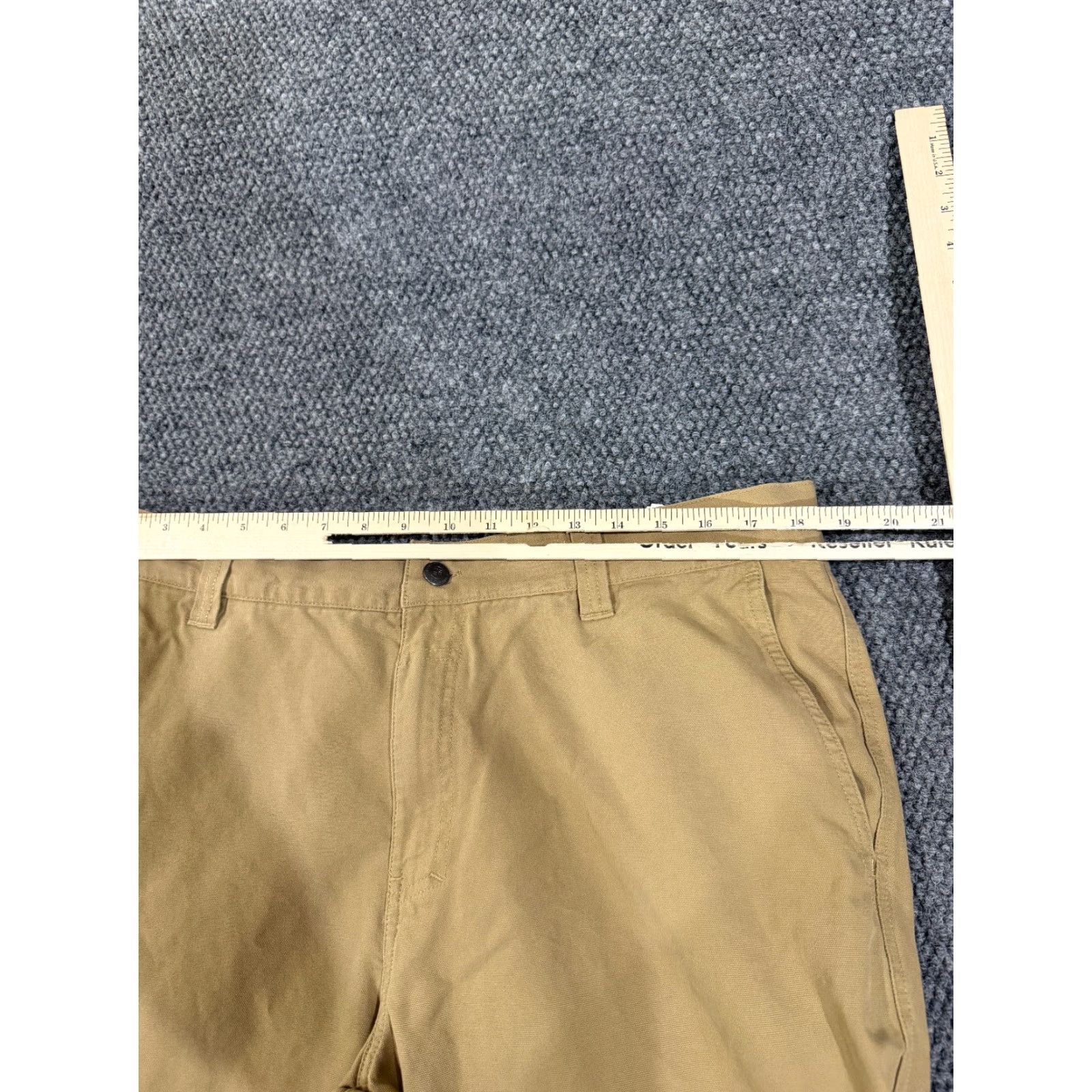 Vintage Columbia Pants Mens 38x30 Khaki Tan Canvas Straight Leg Chino Pocket Cargo Regular Size US 38 / EU 54 - 4 Thumbnail