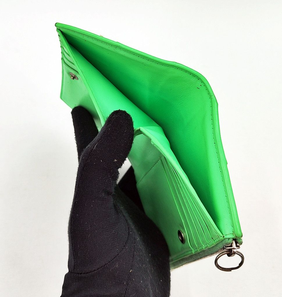 Bottega Veneta original BOTTEGA VENETA green cassette enamel leather wallet Size ONE SIZE - 6 Thumbnail