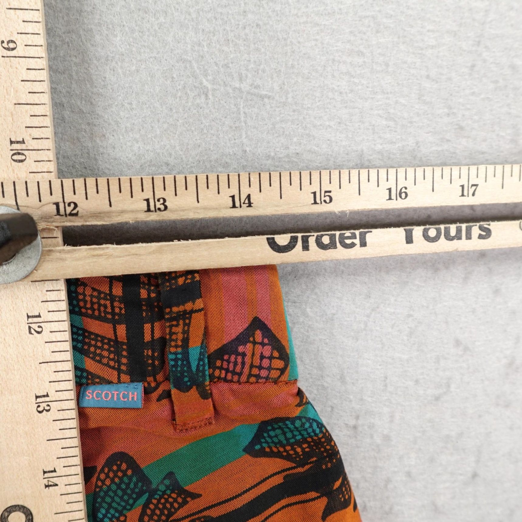 Scotch & Soda SCOTCH & SODA Shorts Mens 28 Chino Casual Summer Orange Green Leaf Print Stripes Inseam 8in Flat Front Pocketed Mens Size US 28 / EU 44 - 7 Thumbnail
