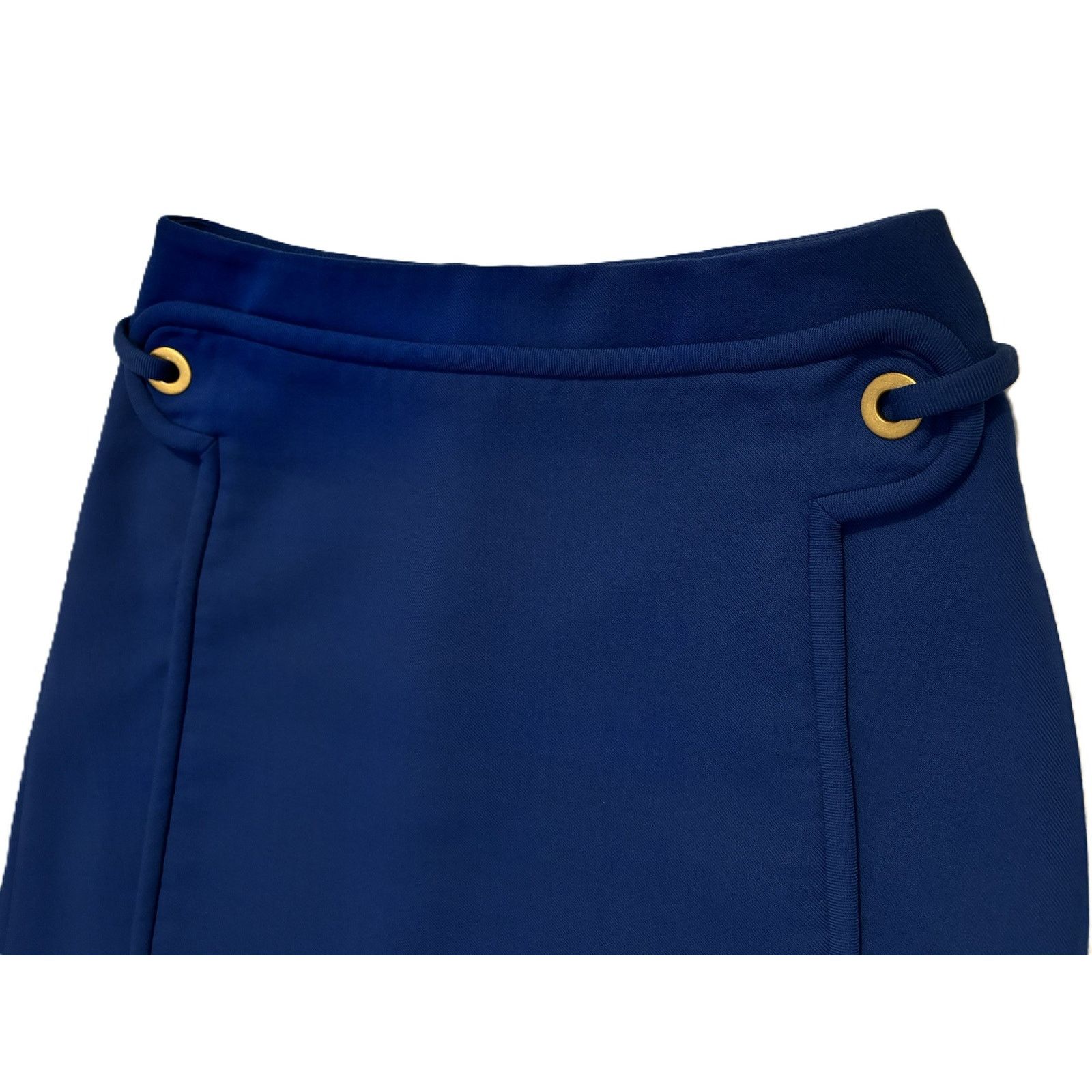 Tory Burch Tory Burch "Jane" Blue Dahlia Lined Wool Mini Skirt Size 2 Size 26" / US 2 / IT 38 - 3 Thumbnail