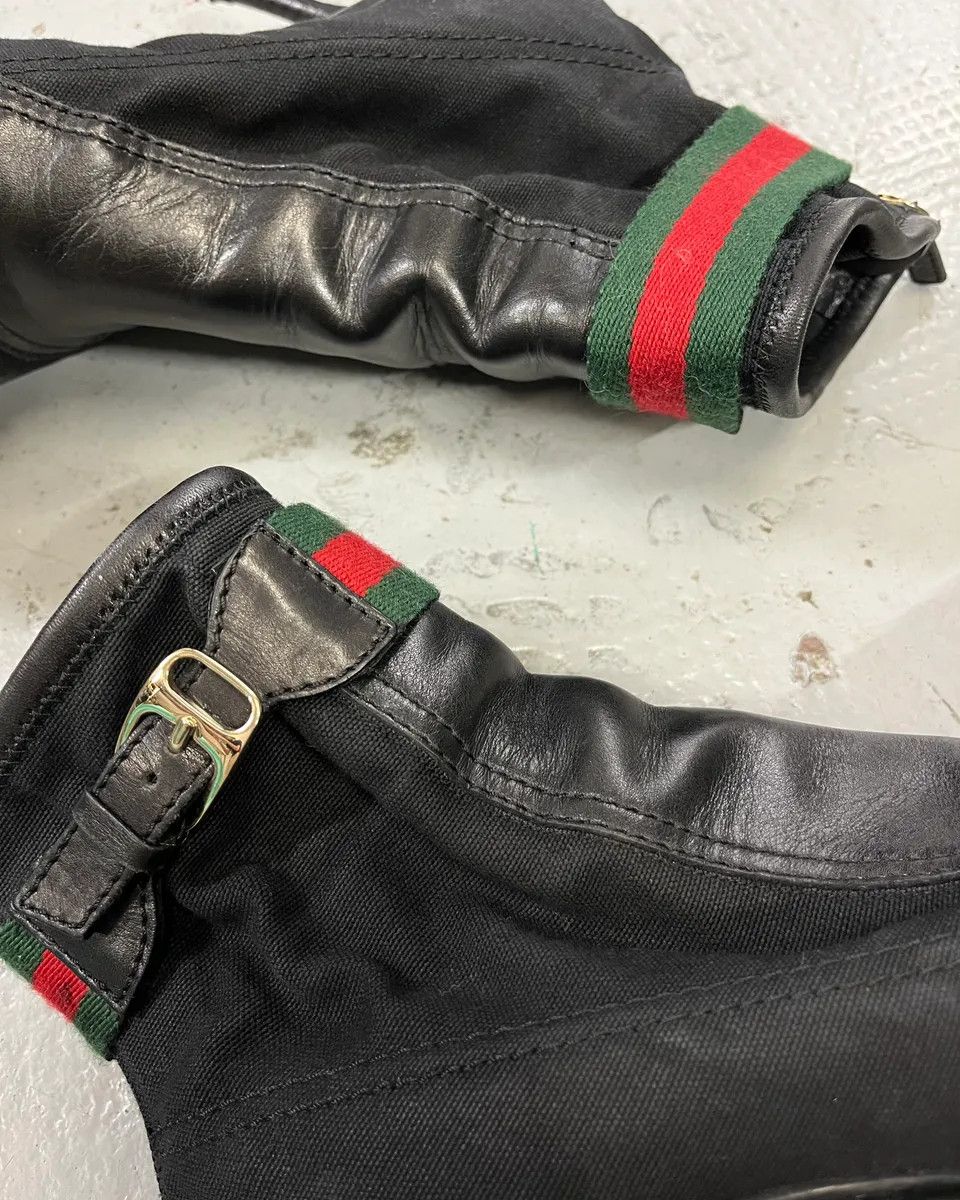 Gucci Gucci Black Hybrid Leather Heels Size US 7.5 / IT 37.5 - 5 Thumbnail