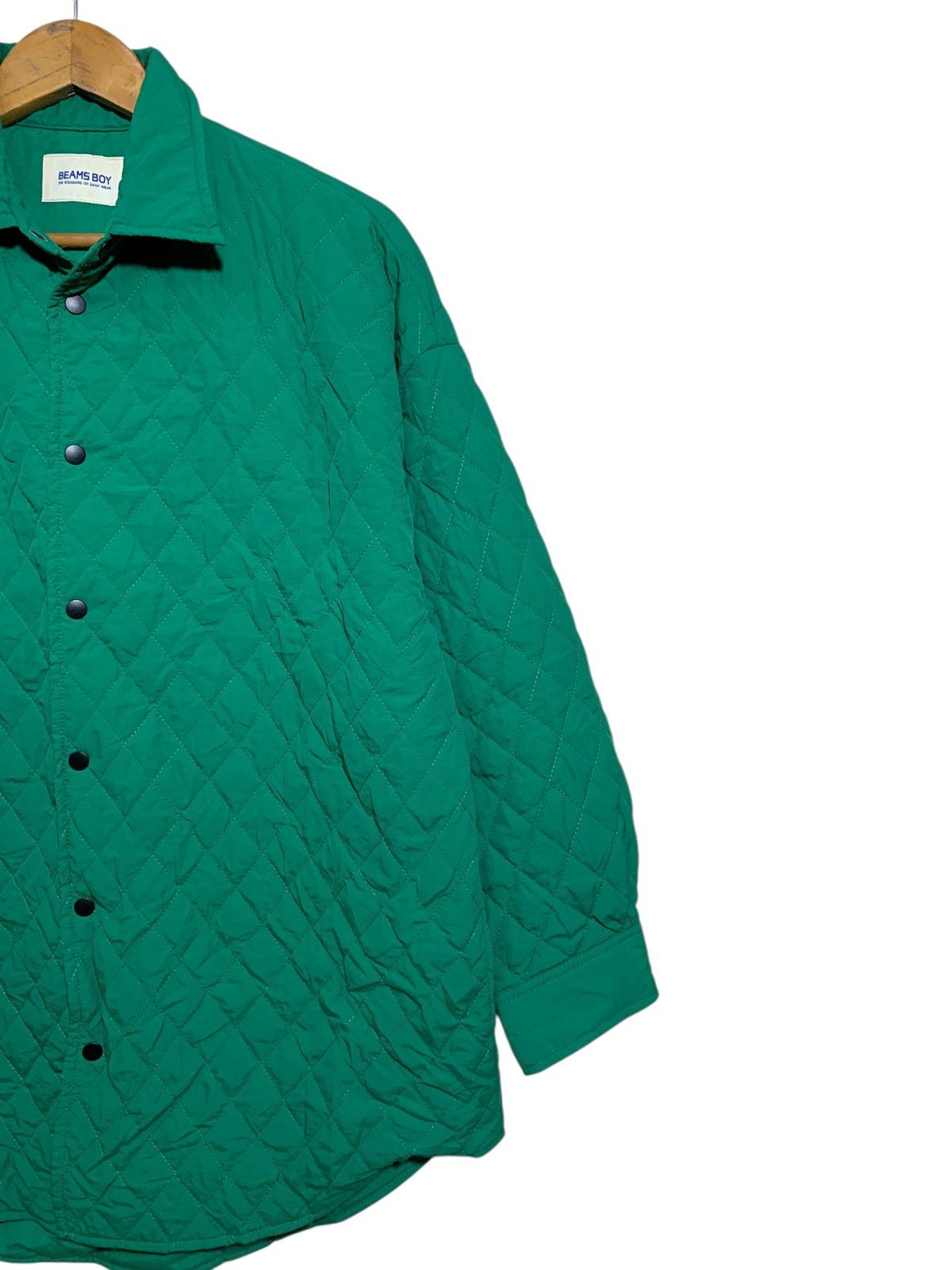 Beams Japan 💚BEAMS BOY GREEN QUILTED JACKETS Size US M / EU 48-50 / 2 - 3 Thumbnail
