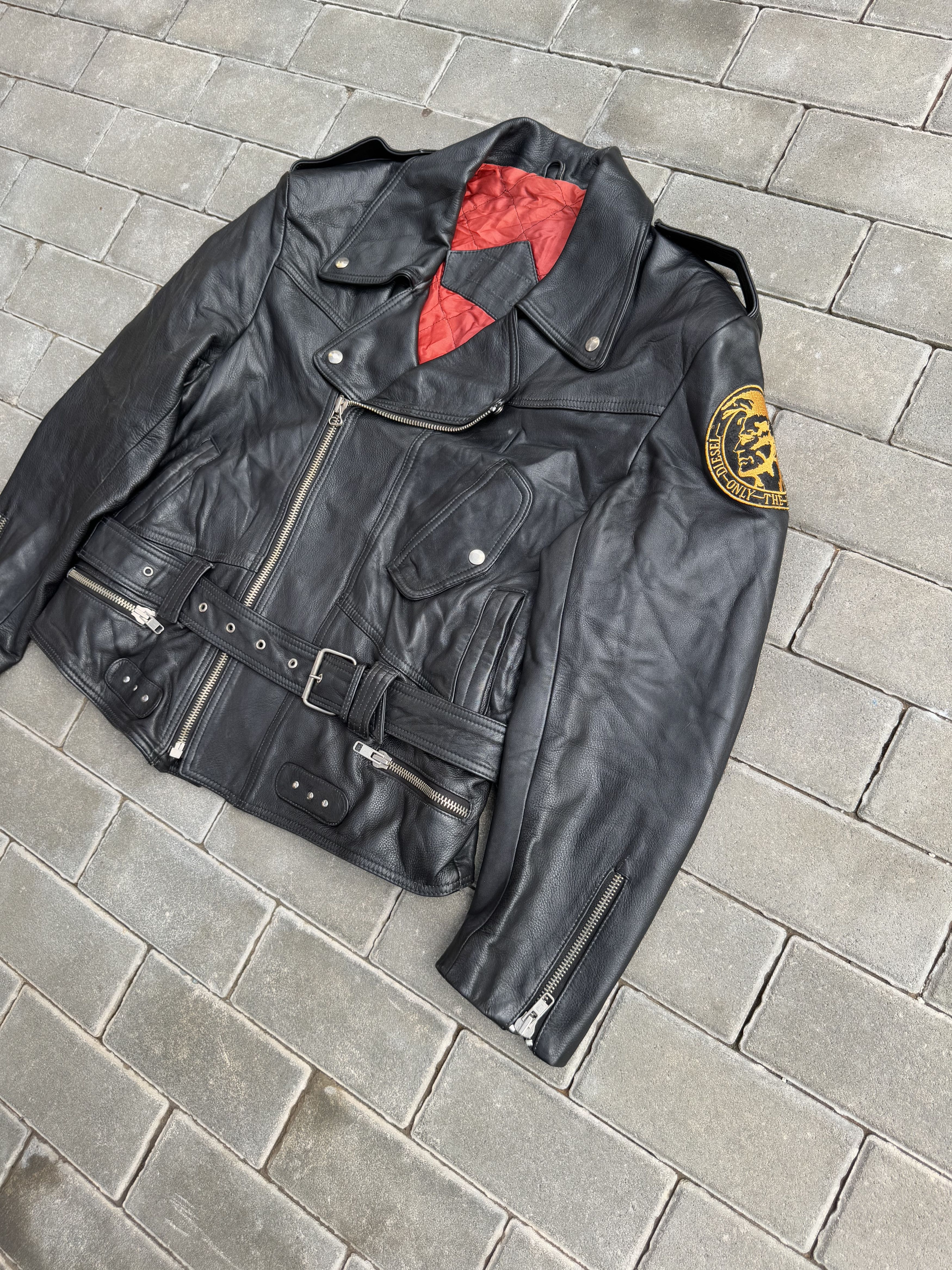 Diesel Diesel 90s Vintage Leather Jacket Y2K Size US XL / EU 56 / 4 - 3 Thumbnail