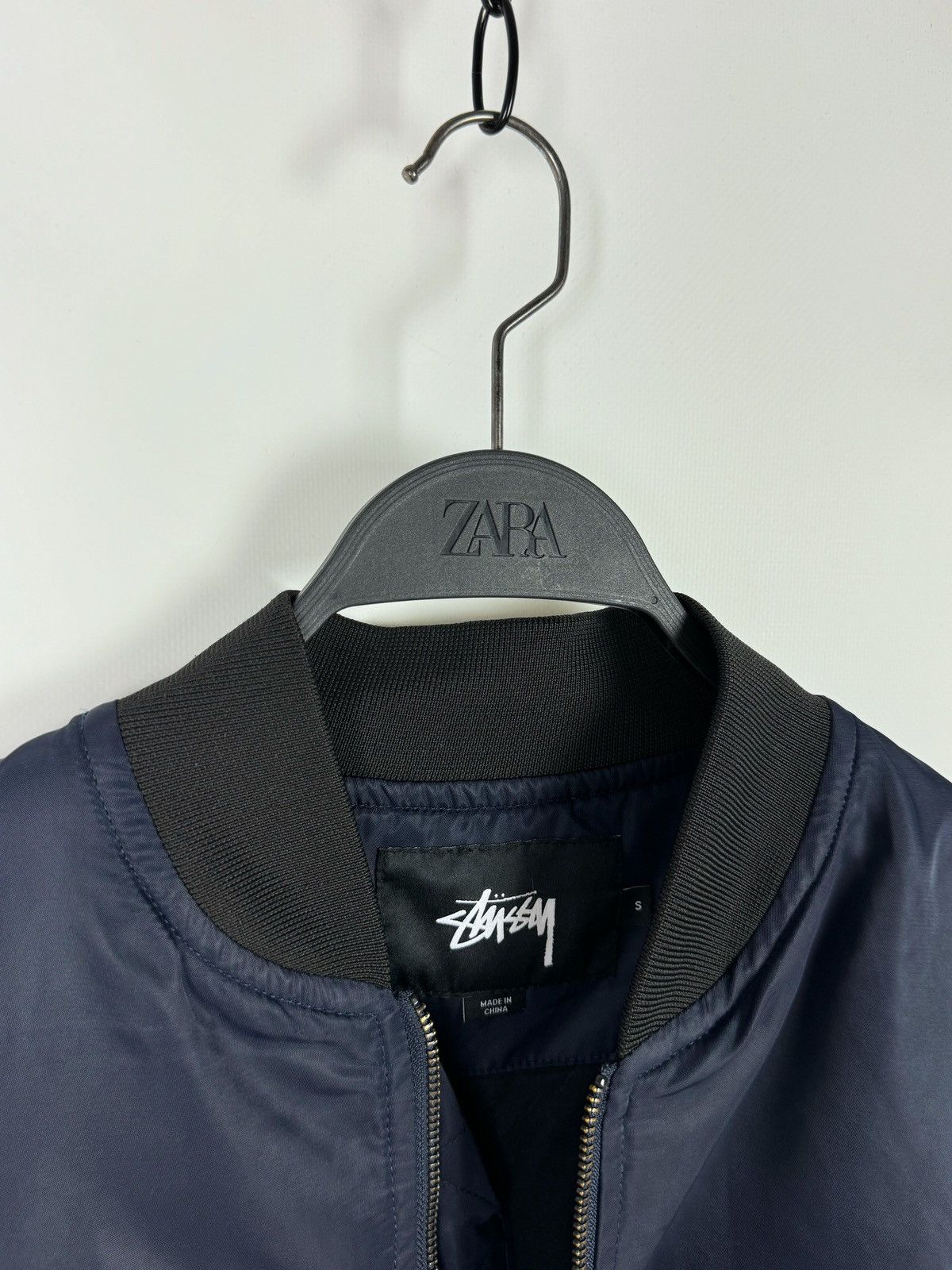 Stussy Stussy Embroidery Logo Basic Navy Bomber Jacket Size US S / EU 44-46 / 1 - 6 Thumbnail