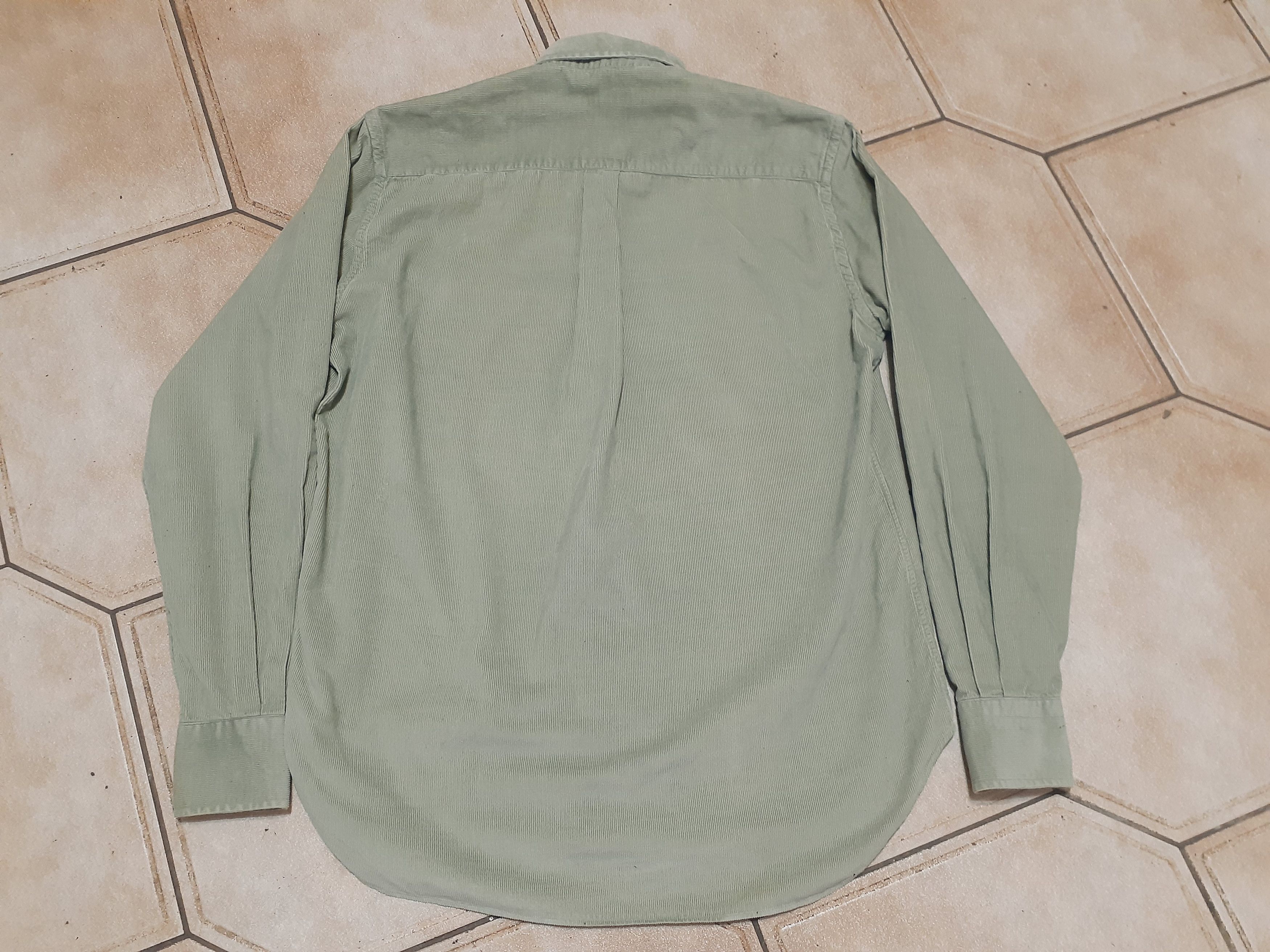 Loro Piana Loro Piana Khaki Long Sleeve Velvet Shirt Size US M / EU 48-50 / 2 - 5 Thumbnail