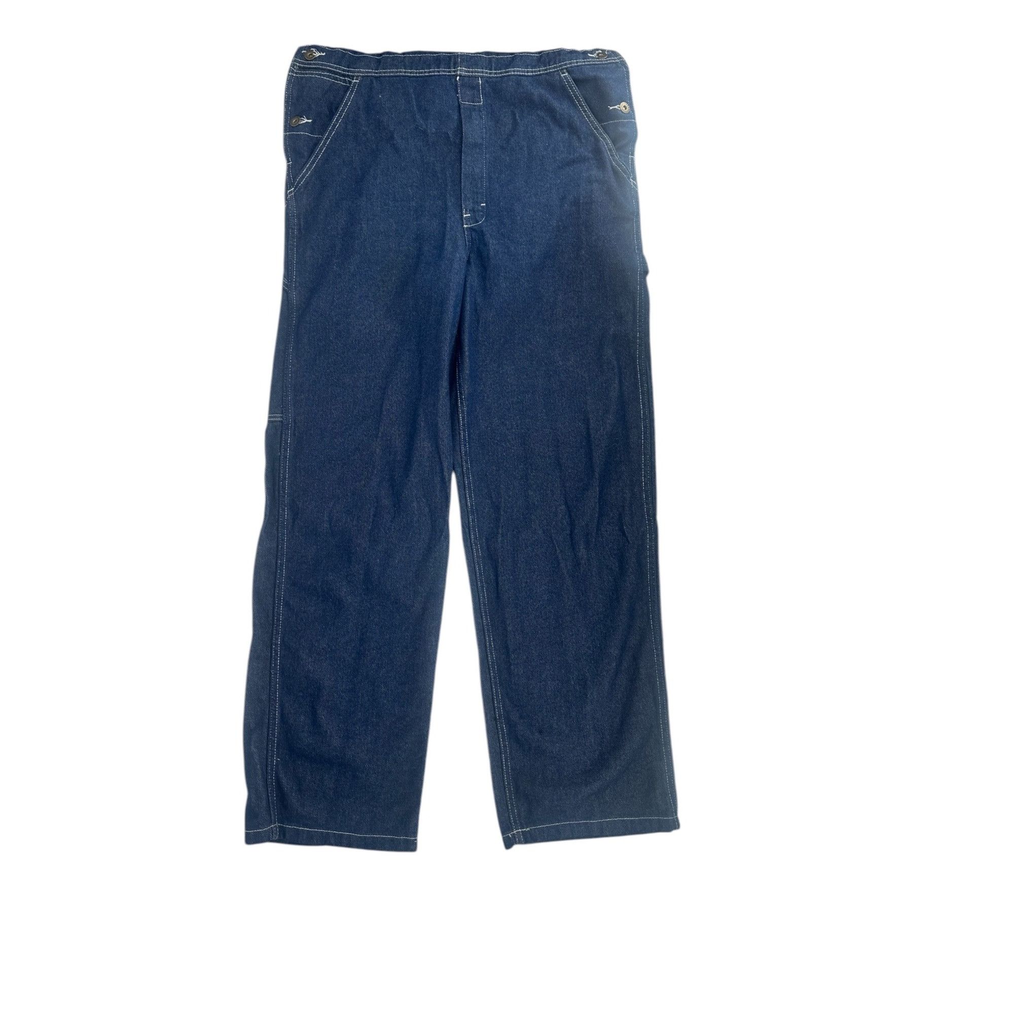 Other Dickies Unisex Denim Bib Carpenter Overalls Small Blue Wide Size 34" / US 12 / IT 48 - 5 Thumbnail