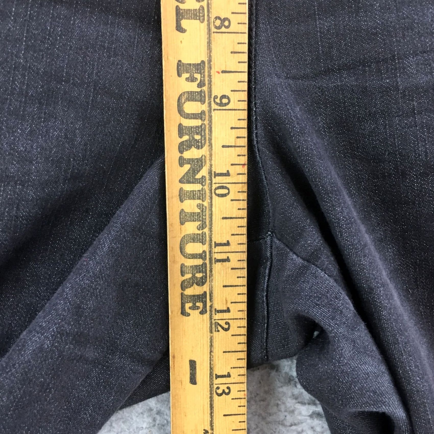 Vintage Larry Levine Jeans Womens 12 Black Mid Rise Straight Leg Zip Fly Flat Front Size 34" / US 12 / IT 48 - 7 Thumbnail