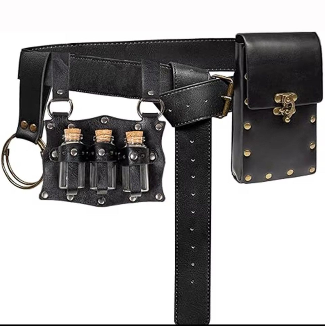 Japanese Brand × Leather Renaissance Costume Belt Pouch Pu leather Size ONE SIZE - 1 Thumbnail
