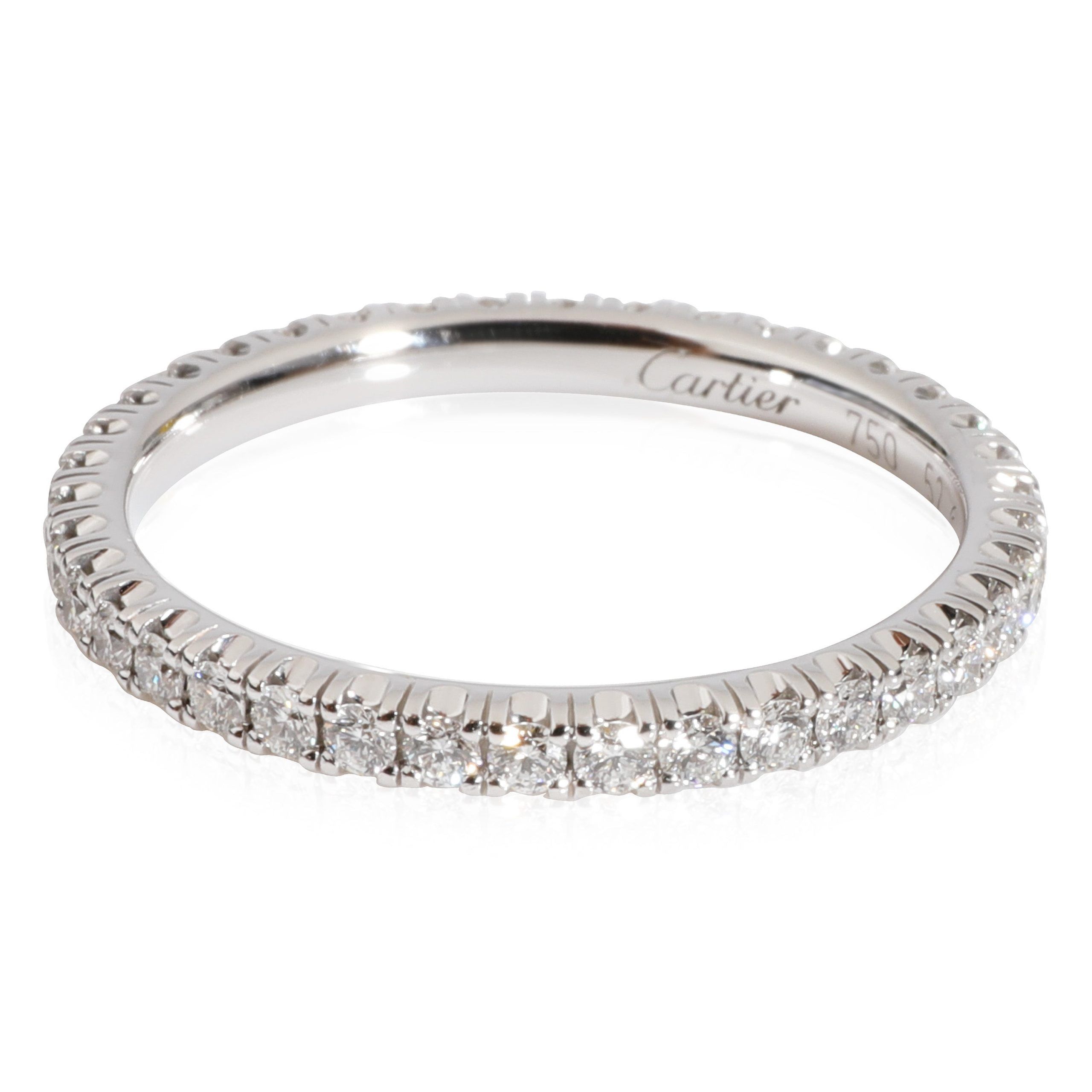 image of Cartier Etincelle De Cartier Wedding Band In 18K White Gold 0.47 Ctw, Women's