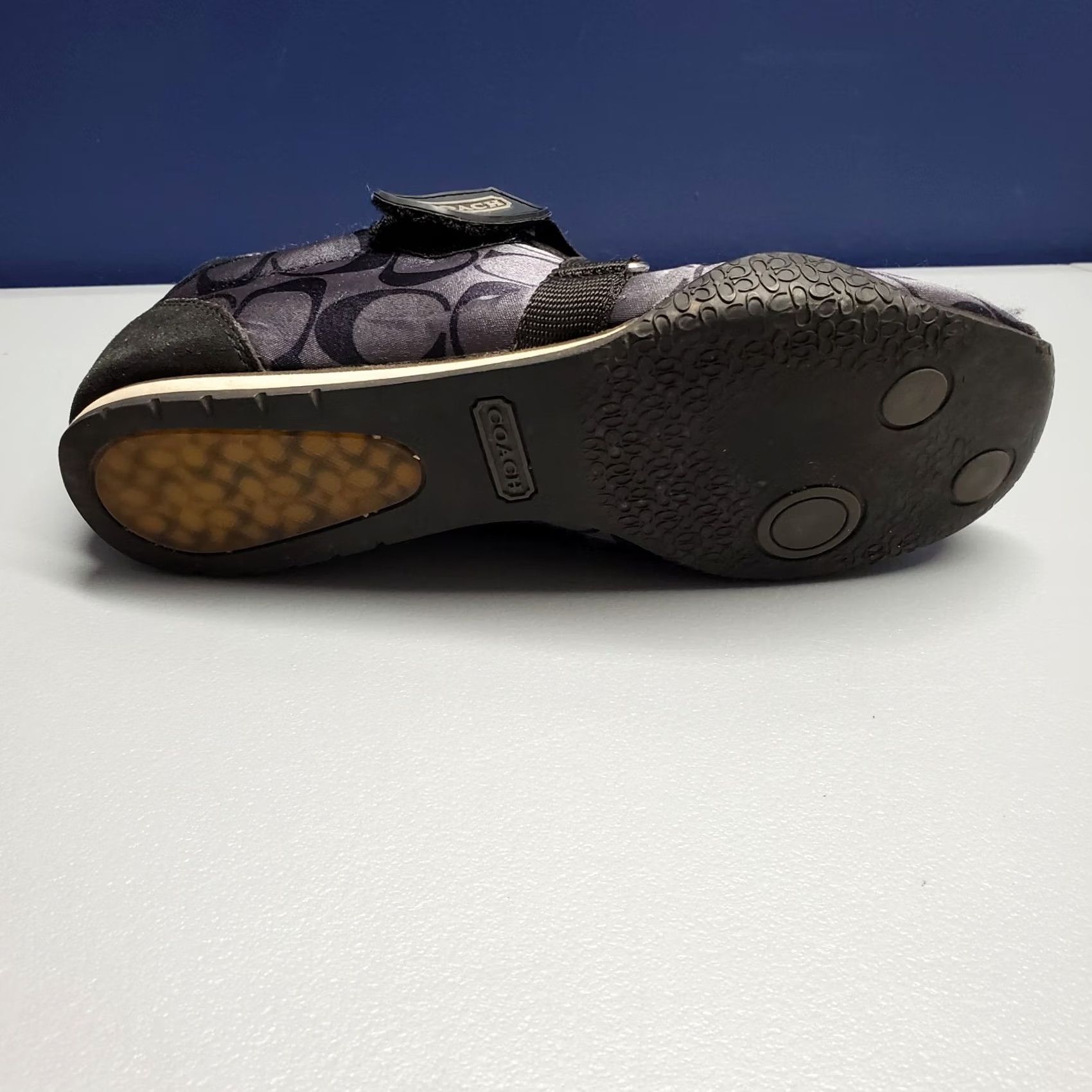 Coach Coach Kyrie Sneakers Womens Size 6.5 Blue & Black Signature Print Slip On A1195 (Pre-owned) Size US 7 / IT 37 - 7 Thumbnail