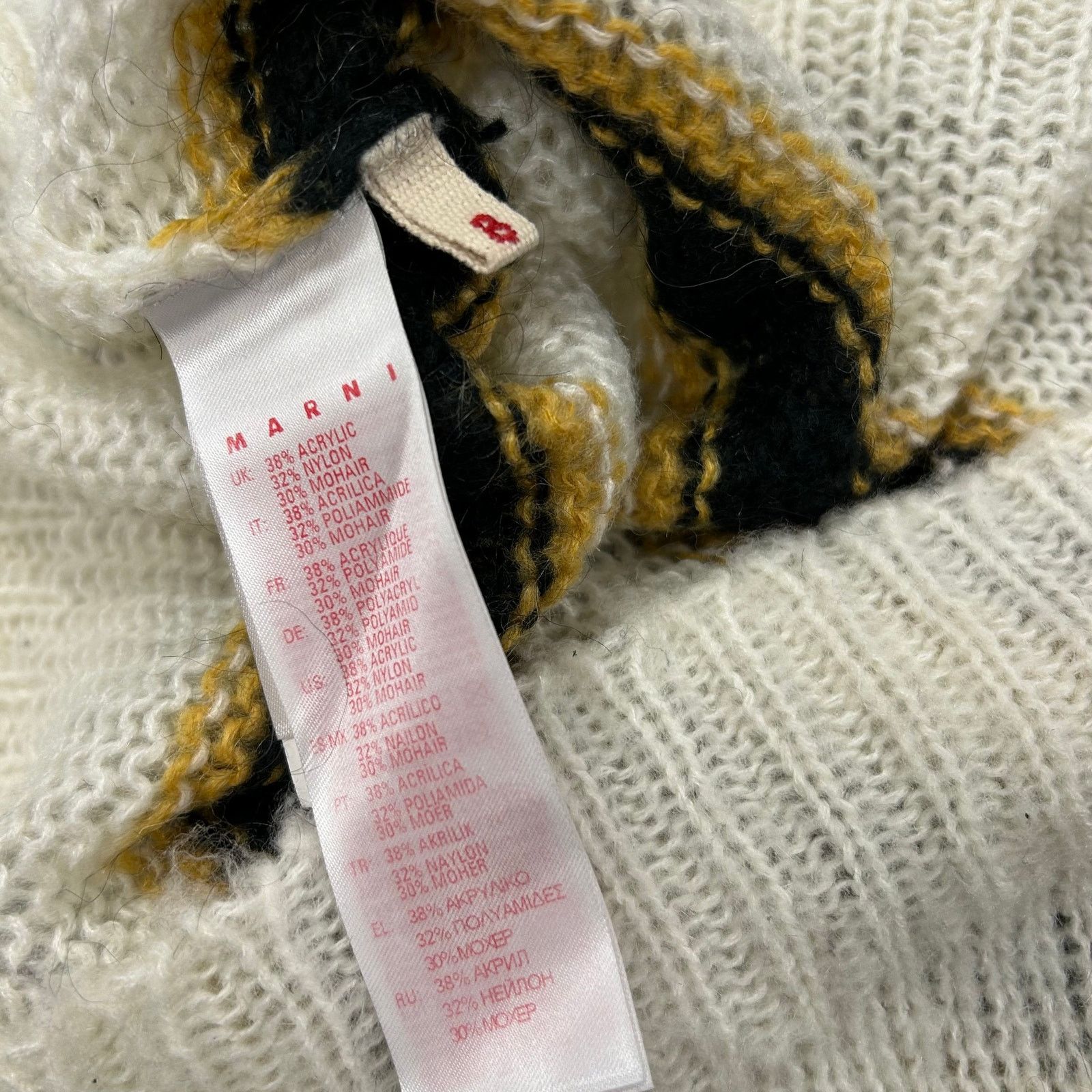 Marni Marni kids Striped Brushed Mohair Sweater White size 8 Size US XXS / EU 40 - 6 Thumbnail