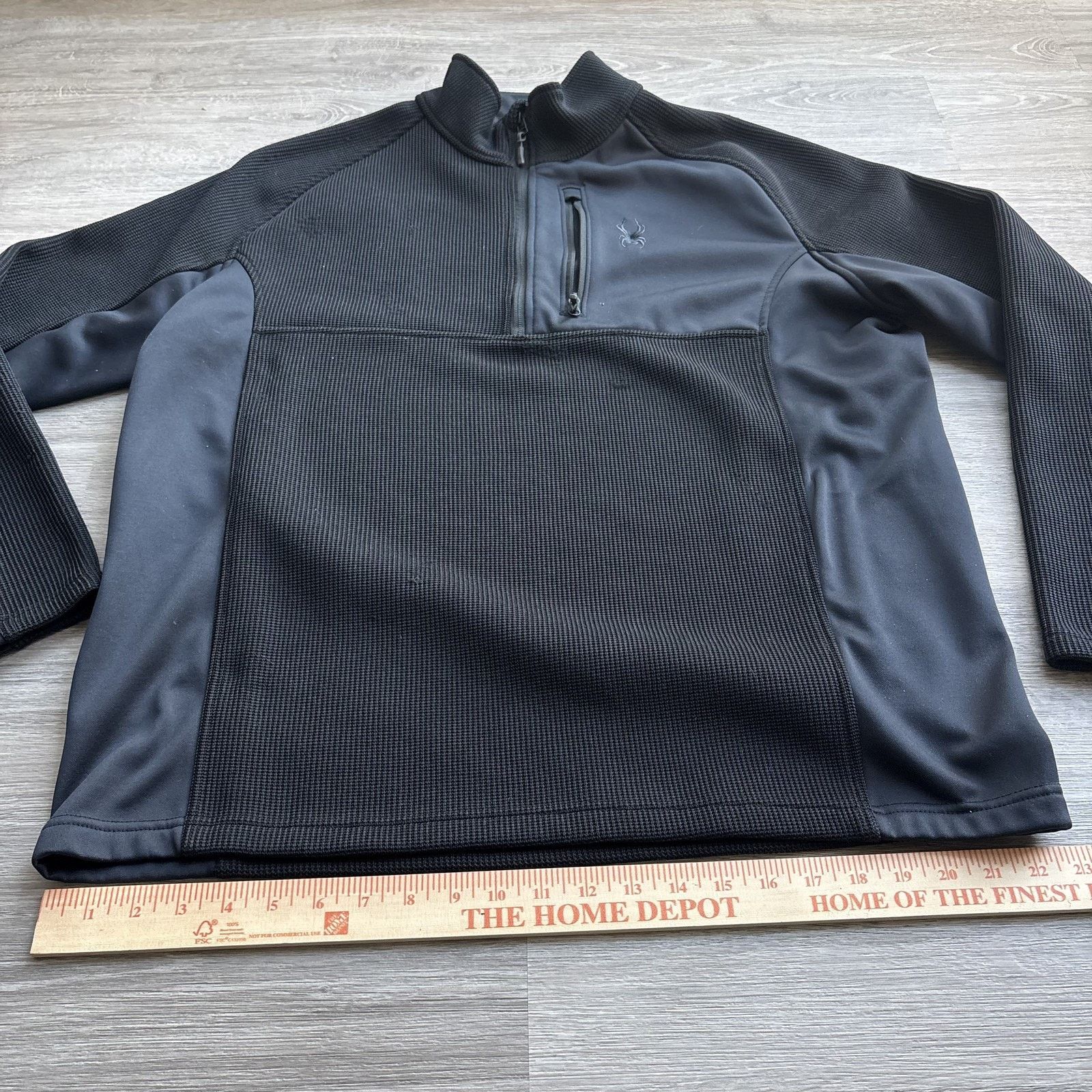 Spyder Spyder Mens 1/4 Zip Pullover Jacket Black Fleece Lined Large Size US L / EU 52-54 / 3 - 6 Thumbnail