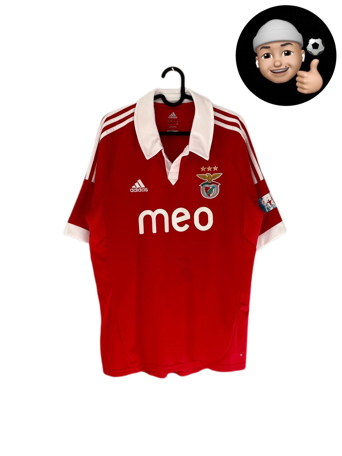 Adidas 2012 2013 Benfica Portugal Adidas Vintage Home Soccer Jersey Size US M / EU 48-50 / 2 - 1 Thumbnail