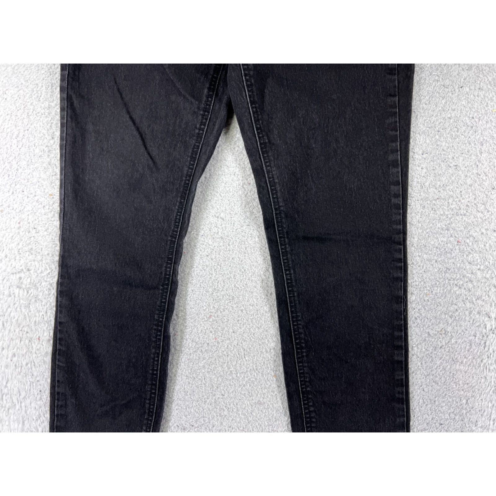Denime VINTAGE Indigo Rein Jeans Womens 7 Black Denim Skinny Low Rise Rhinestone 27x29 Size 28" / US 6 / IT 42 - 3 Thumbnail