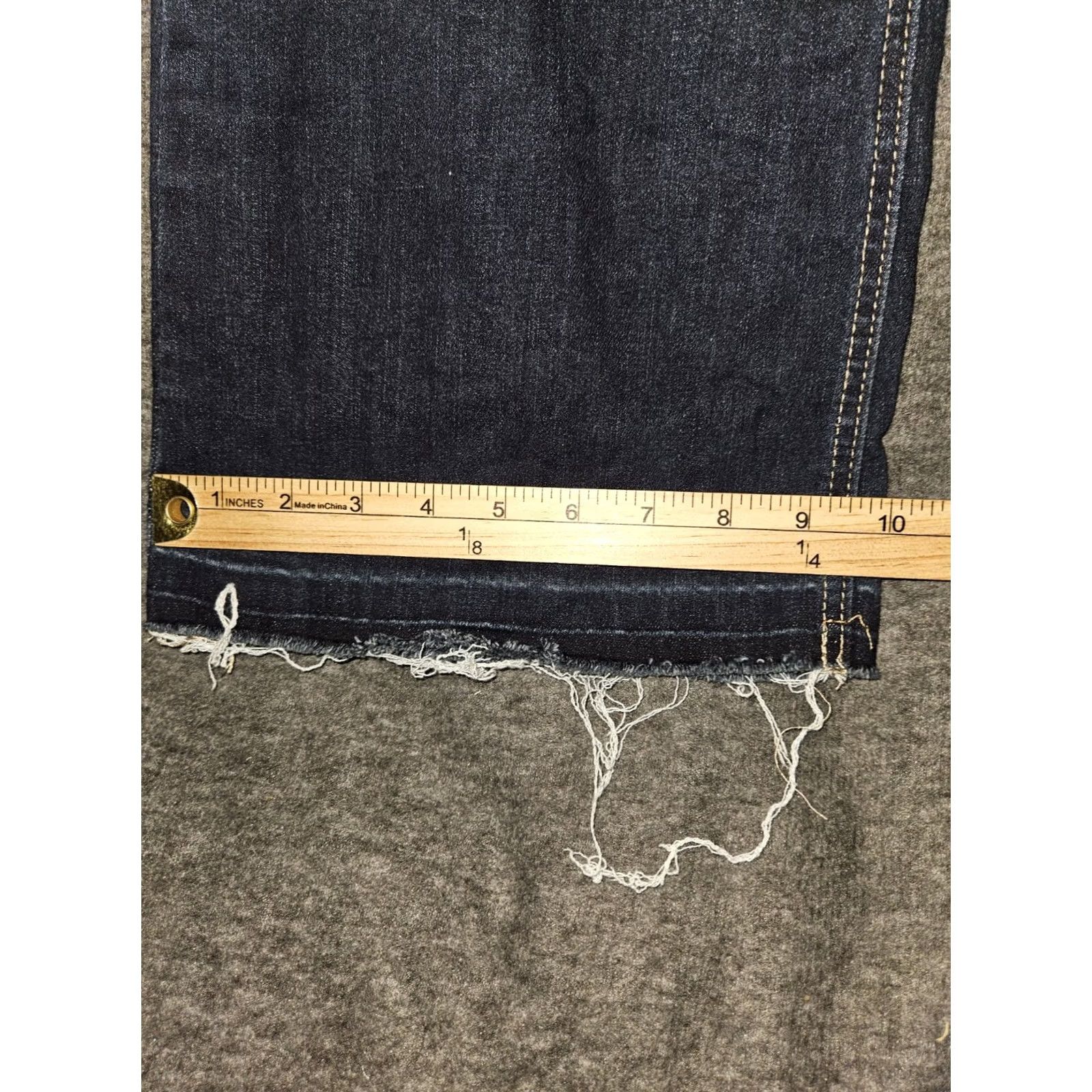 Vintage Kancan High Rise Bootcut Jeans Women's 32 Blue Frayed Stretch Preppy City Casual Mens/ Womens Size 24" / US 00 / IT 34 - 7 Thumbnail