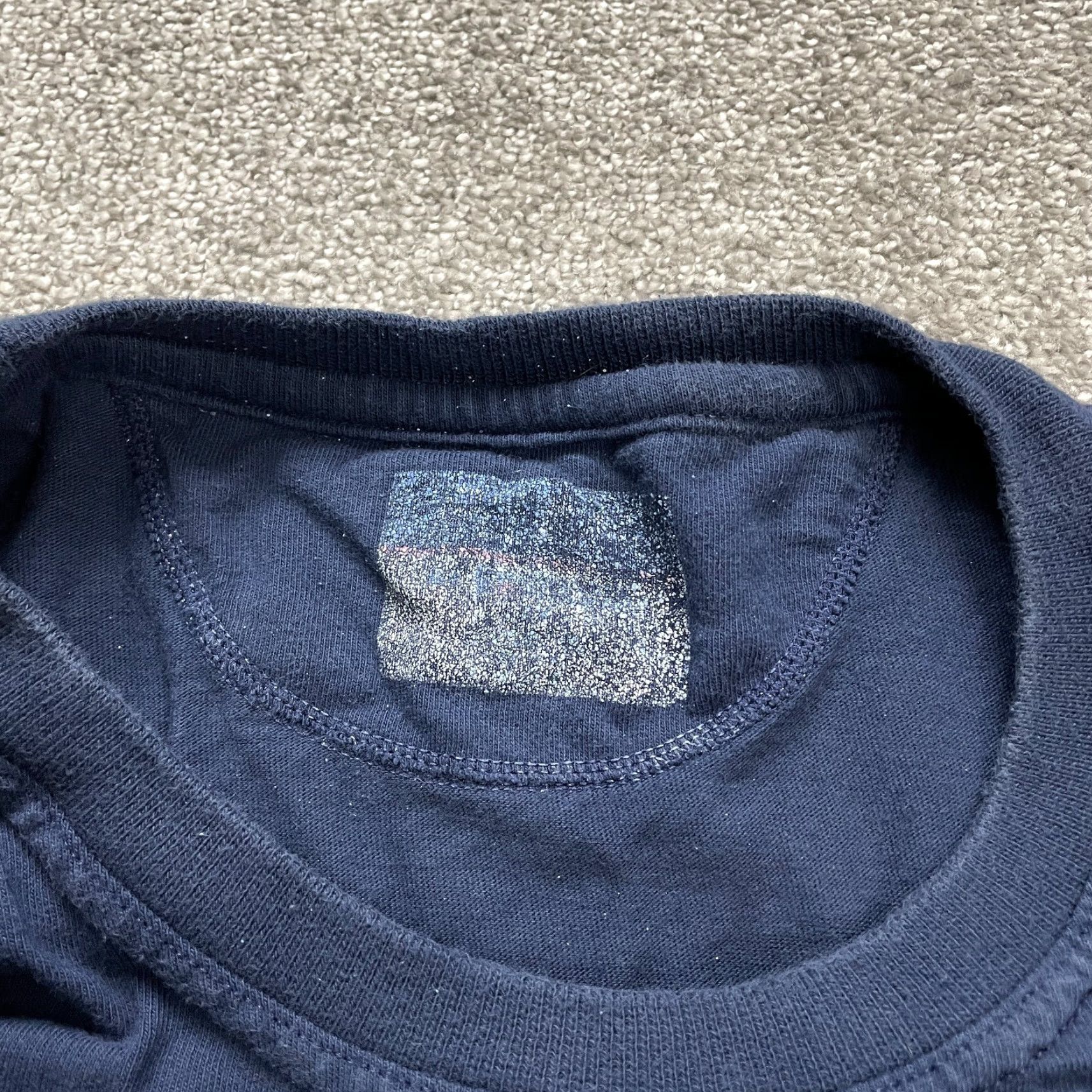 Vintage Unbranded Basic Tee T-Shirt Mens 2XL Navy Blue Heavyweight Long Sleeve Cotton Size US XXL / EU 58 / 5 - 4 Thumbnail