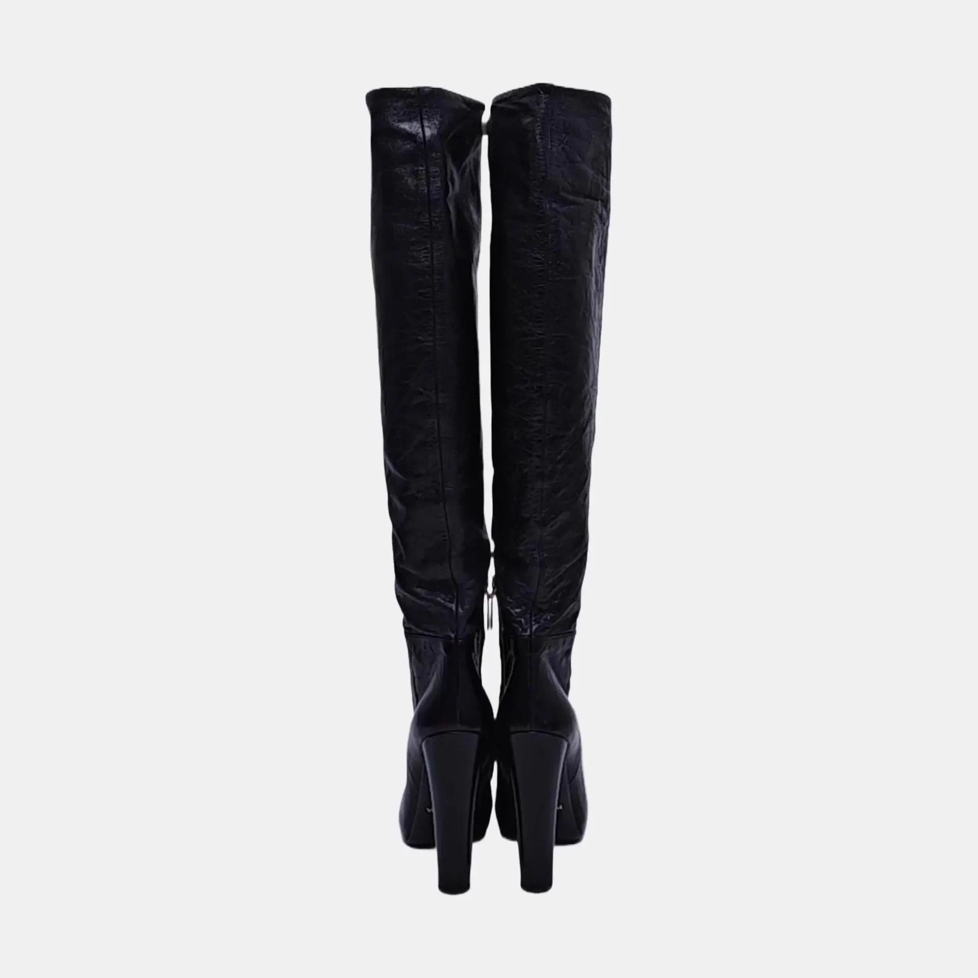 Prada Prada Black High Heel Boots 36 Size US 5 / IT 35 - 2 Thumbnail