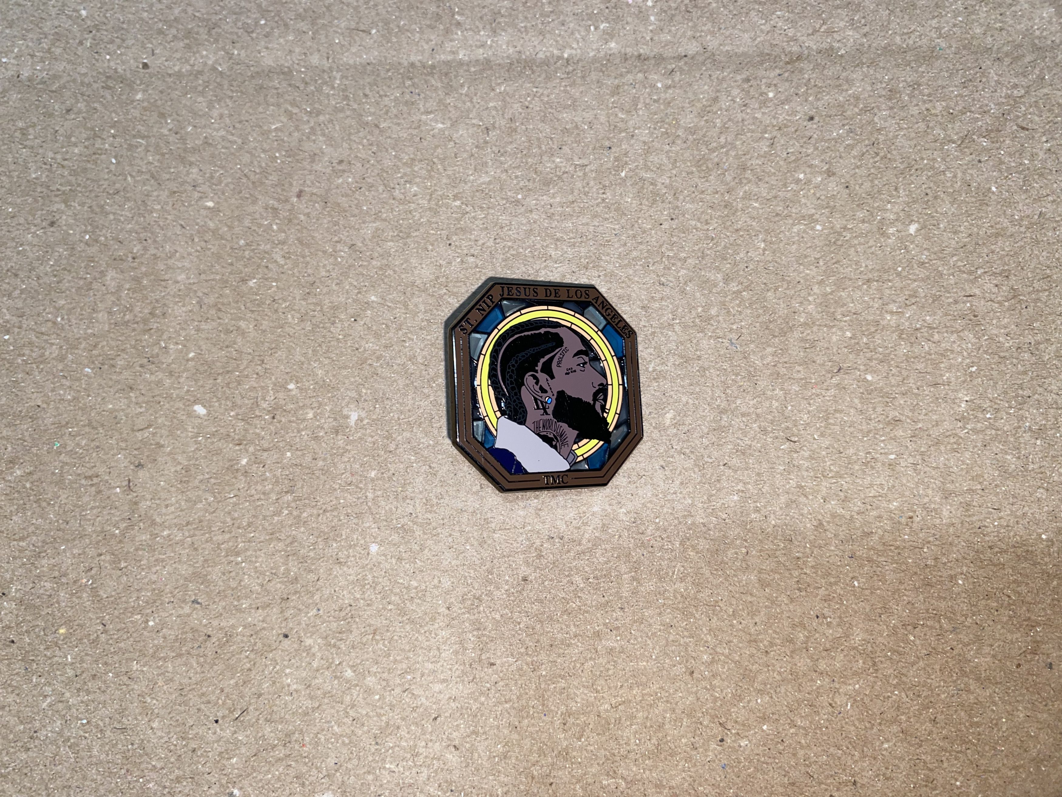 Other Nispey hussle King pinz TMC album Jesus LA Enamel Lapel Pin Size ONE SIZE - 2 Thumbnail