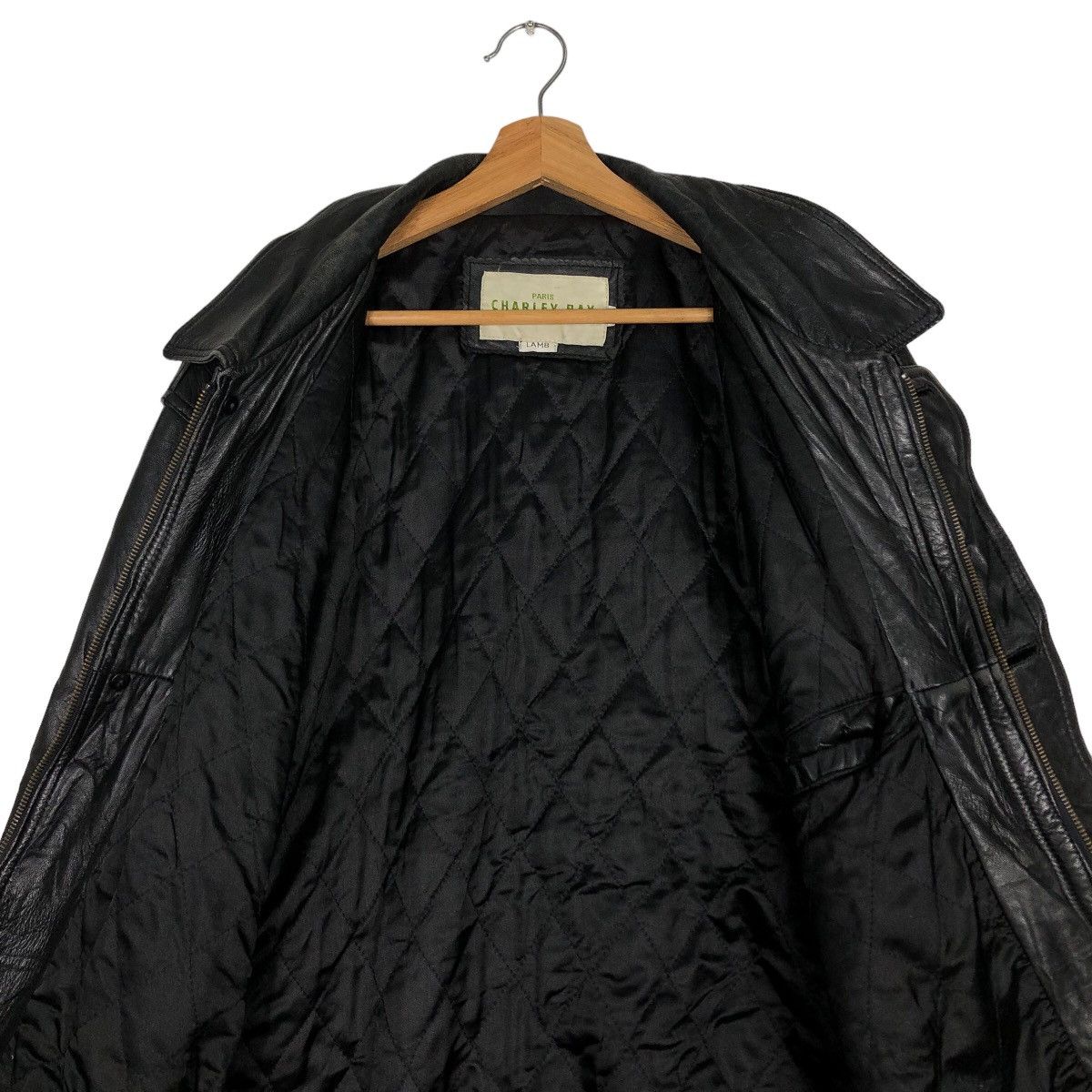 Japanese Brand 🔥90’s Vtg Lamb Leather Jacket Worker Paris Charley Bay Size US L / EU 52-54 / 3 - 12 Thumbnail