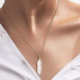Other Gold tone wire wrapped clear crystal quartz pendant necklace Size ONE SIZE - 4 Thumbnail