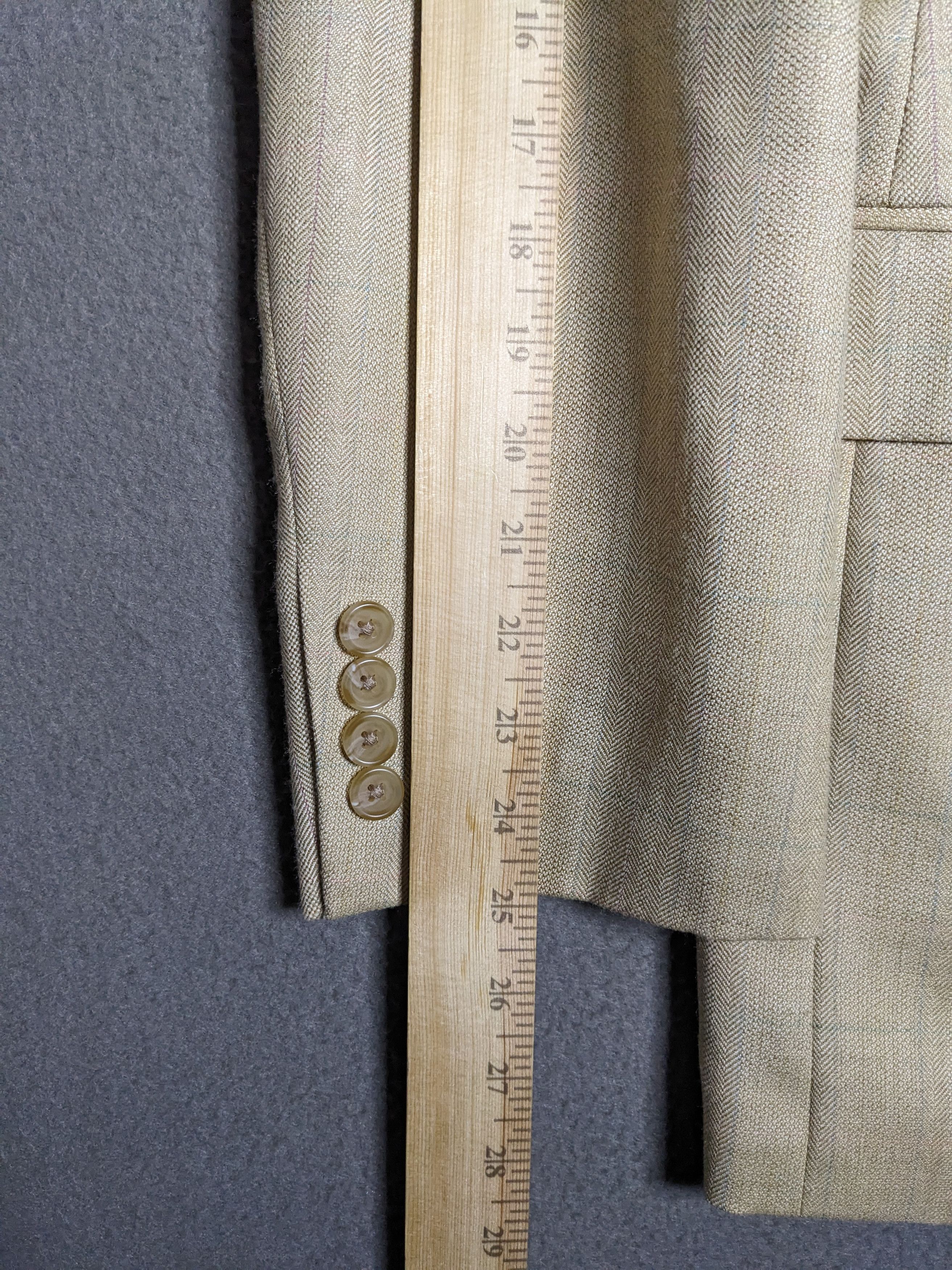 Lauren Ralph Lauren Ralph Lauren Striped Herringbone Blazer 39R Silk Wool Jacket Size 40R - 12 Thumbnail