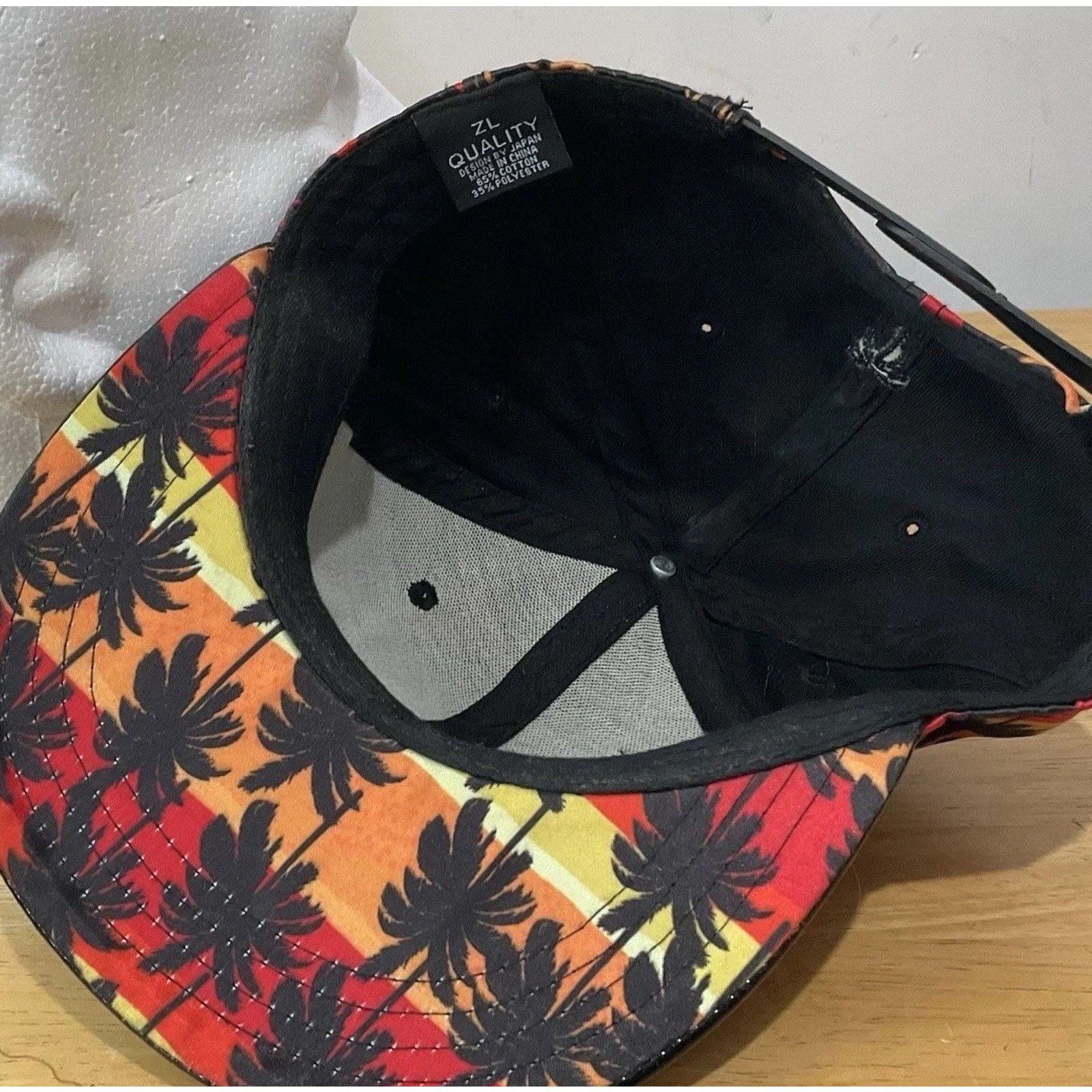 Other Men's Adjustable Snap Hawaiin Tropical Flat Brim Palm Tree Size ONE SIZE - 5 Thumbnail