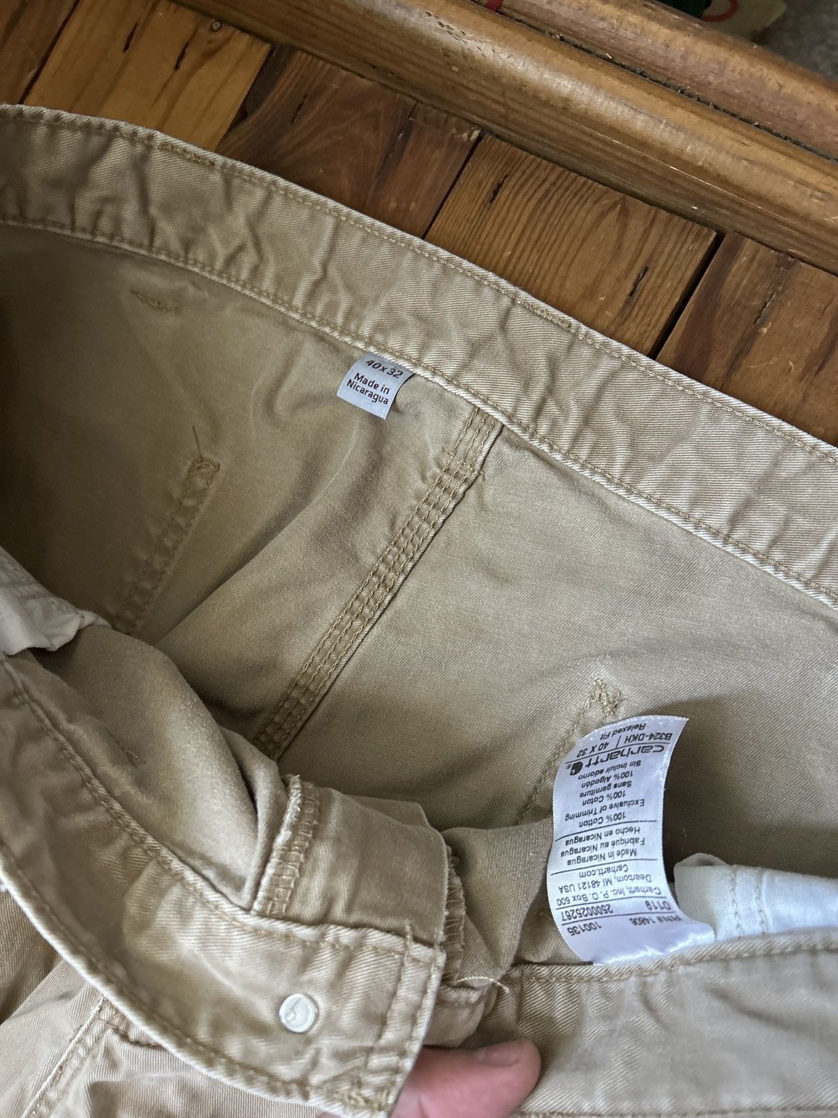 Carhartt × Vintage Vintage Carhartt Tan Carpenter Work Pants Size US 38 / EU 54 - 3 Thumbnail