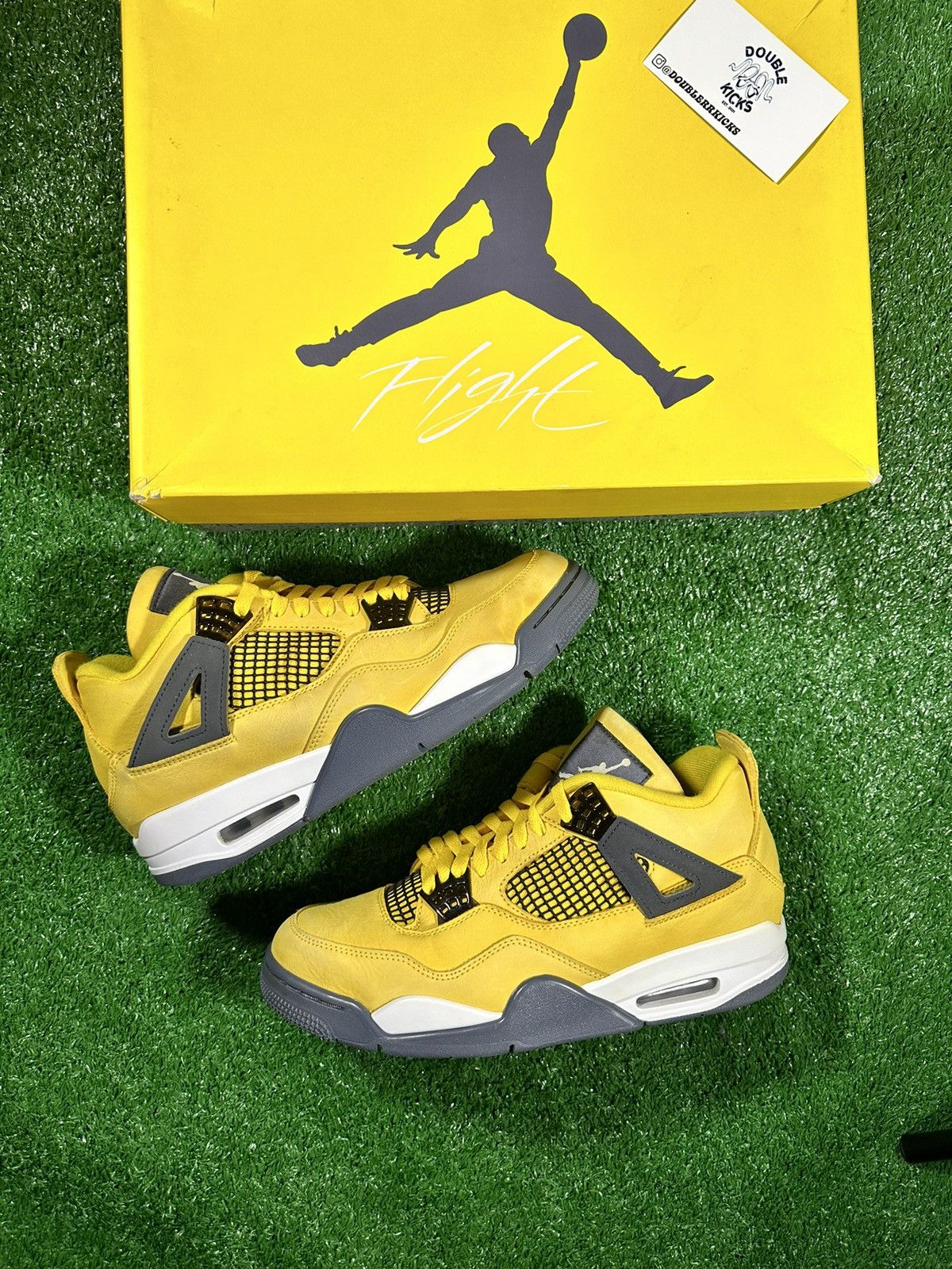 Pre-owned Jordan Nike Jordan 4 Lightning Shoes In Yellow