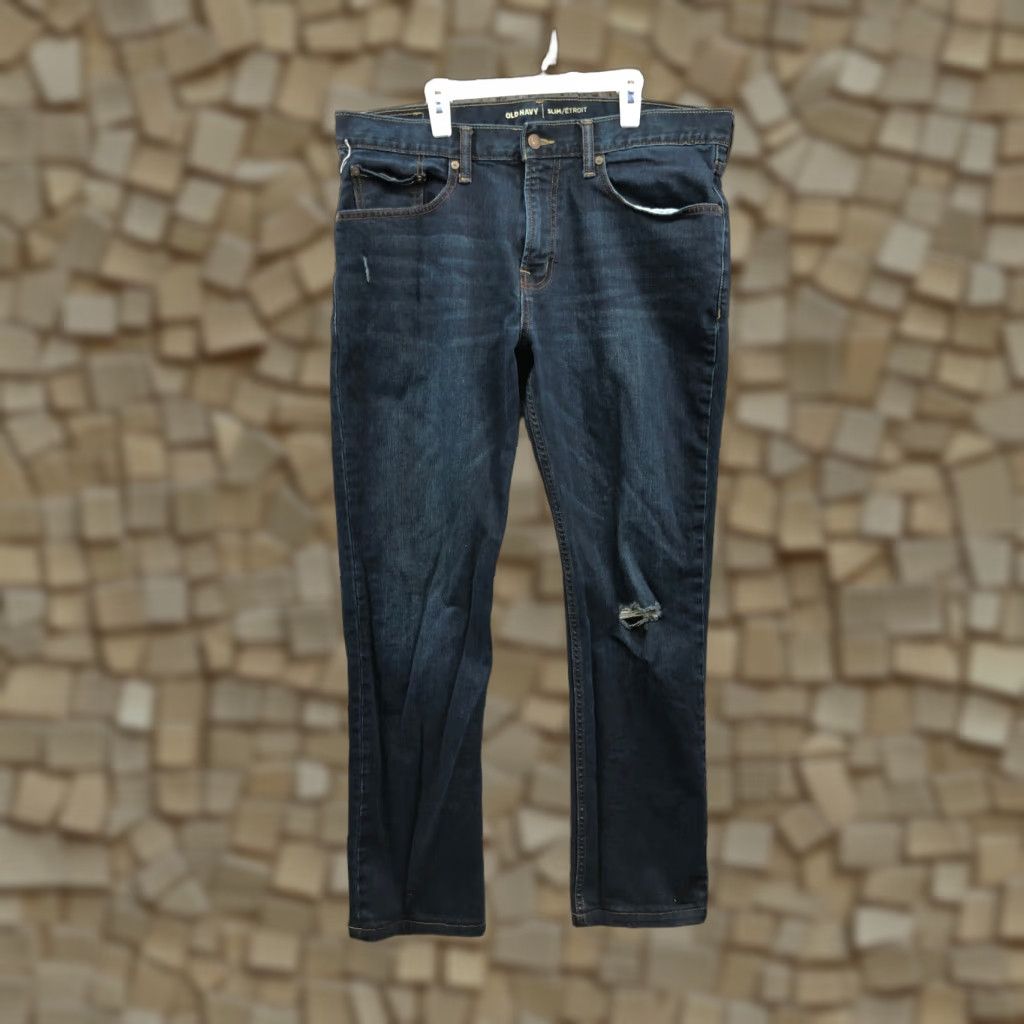 Old Navy Old Navy Slim Jeans Size 34x34 Mens Mid Rise Straight Leg Dark Wash Blue Denim Jeans Size US 34 / EU 50 - 1 Thumbnail