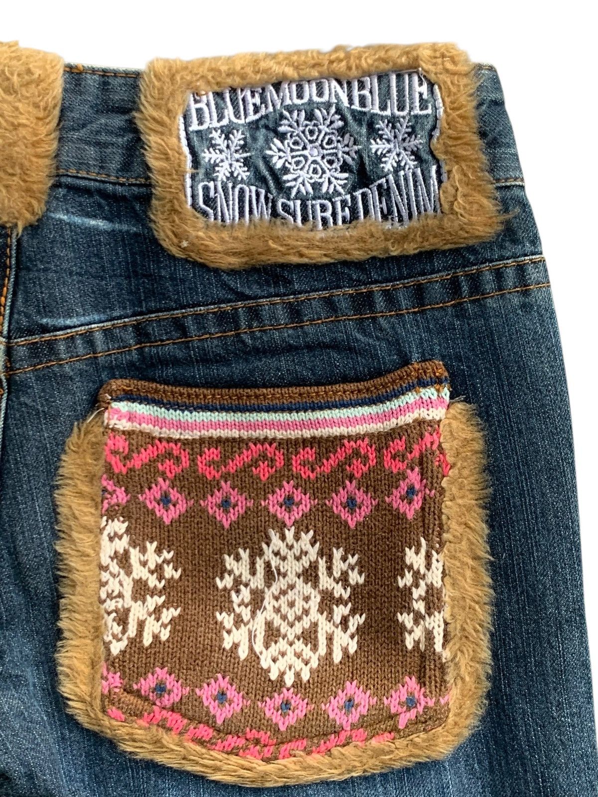If Six Was Nine × Japanese Brand × Vintage Vintage Y2k Blue Moon Blue Hairy Jeans Japanese Style 🇯🇵 Size 30" / US 8 / IT 44 - 13 Thumbnail