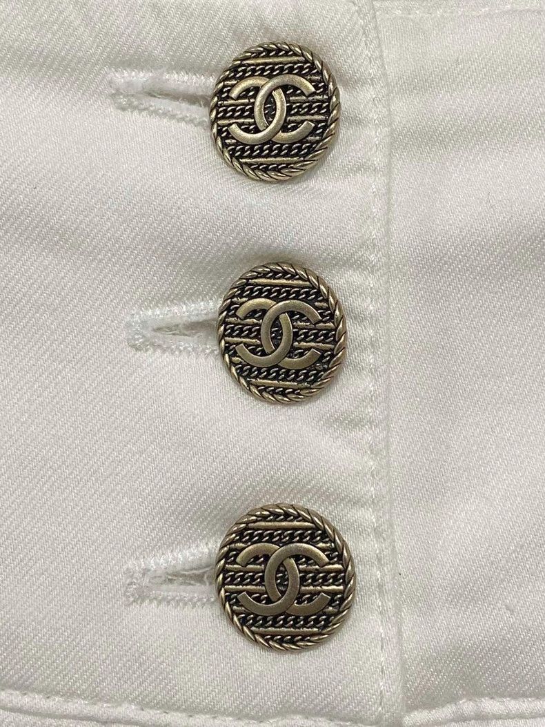 Chanel Chanel Drawstring high-waisted wide-leg jeans 2504-Nextarro Size 25" / US 0 / IT 36 - 3 Thumbnail
