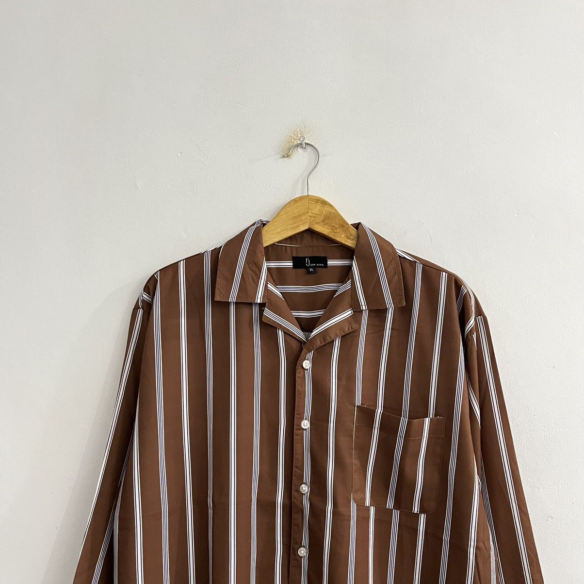 Japanese Brand Zipfive Striped Camcollar Shirt Size US XL / EU 56 / 4 - 2 Thumbnail