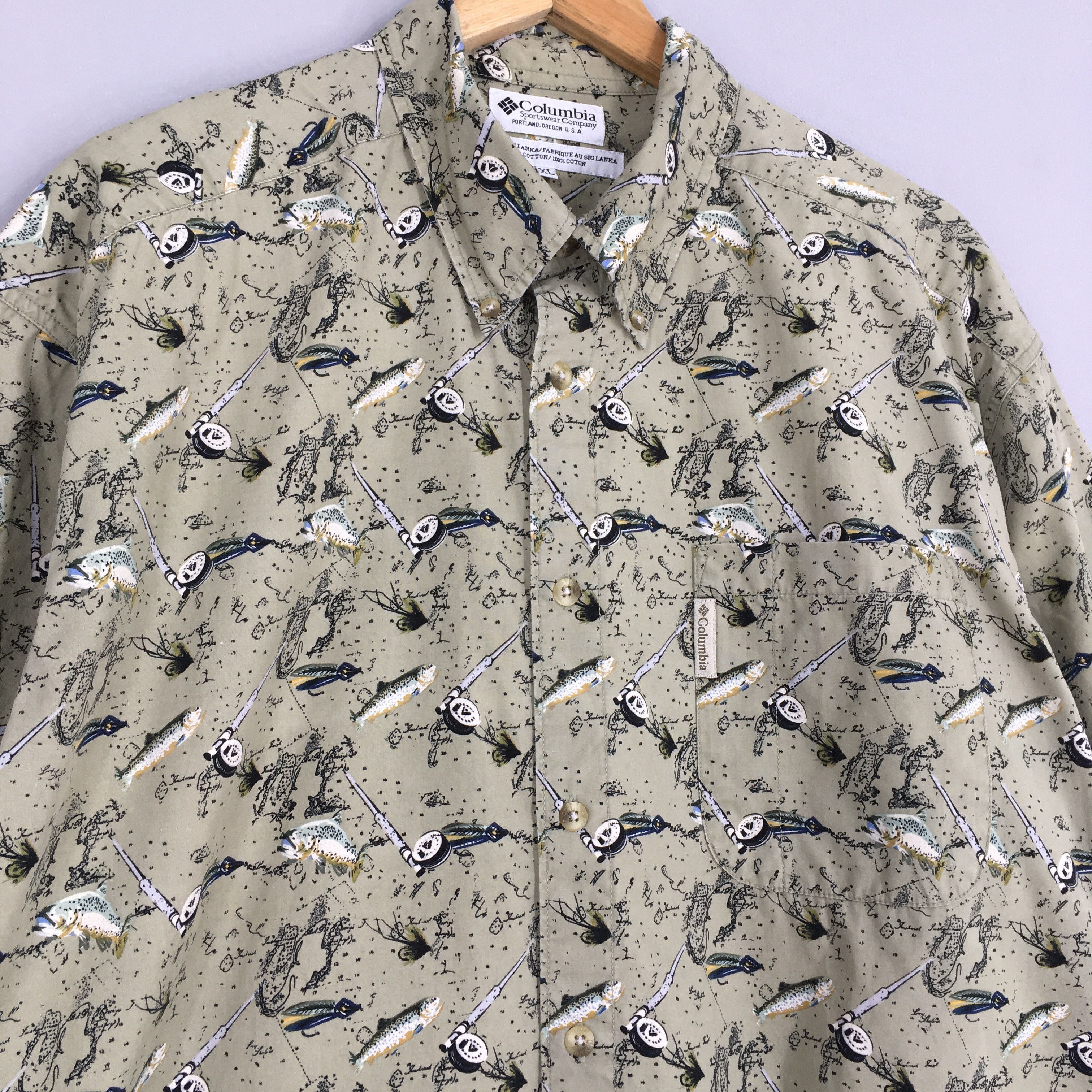 Columbia Vintage Columbia Hawaiian Fish Tuna Fishing Shirt XLarge Size US XL / EU 56 / 4 - 3 Thumbnail
