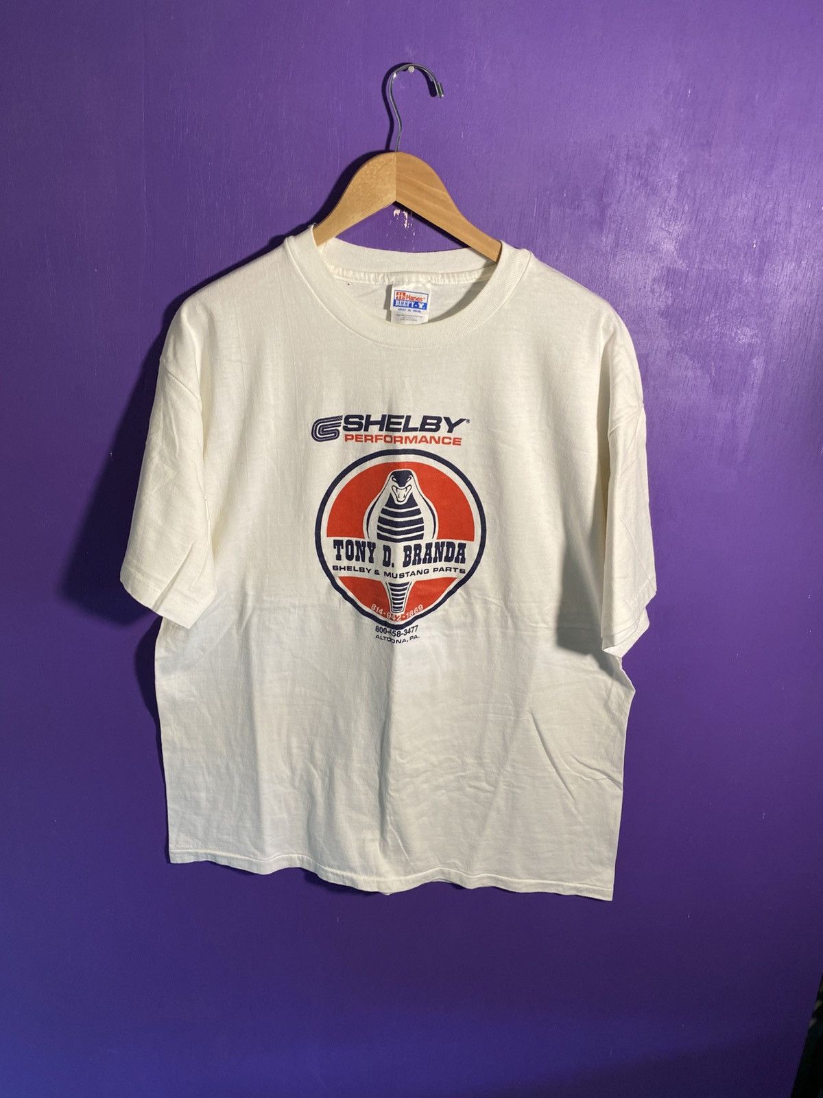Vintage Vintage 90s Shelby performance racing t-shirt Size US XL / EU 56 / 4 - 1 Thumbnail