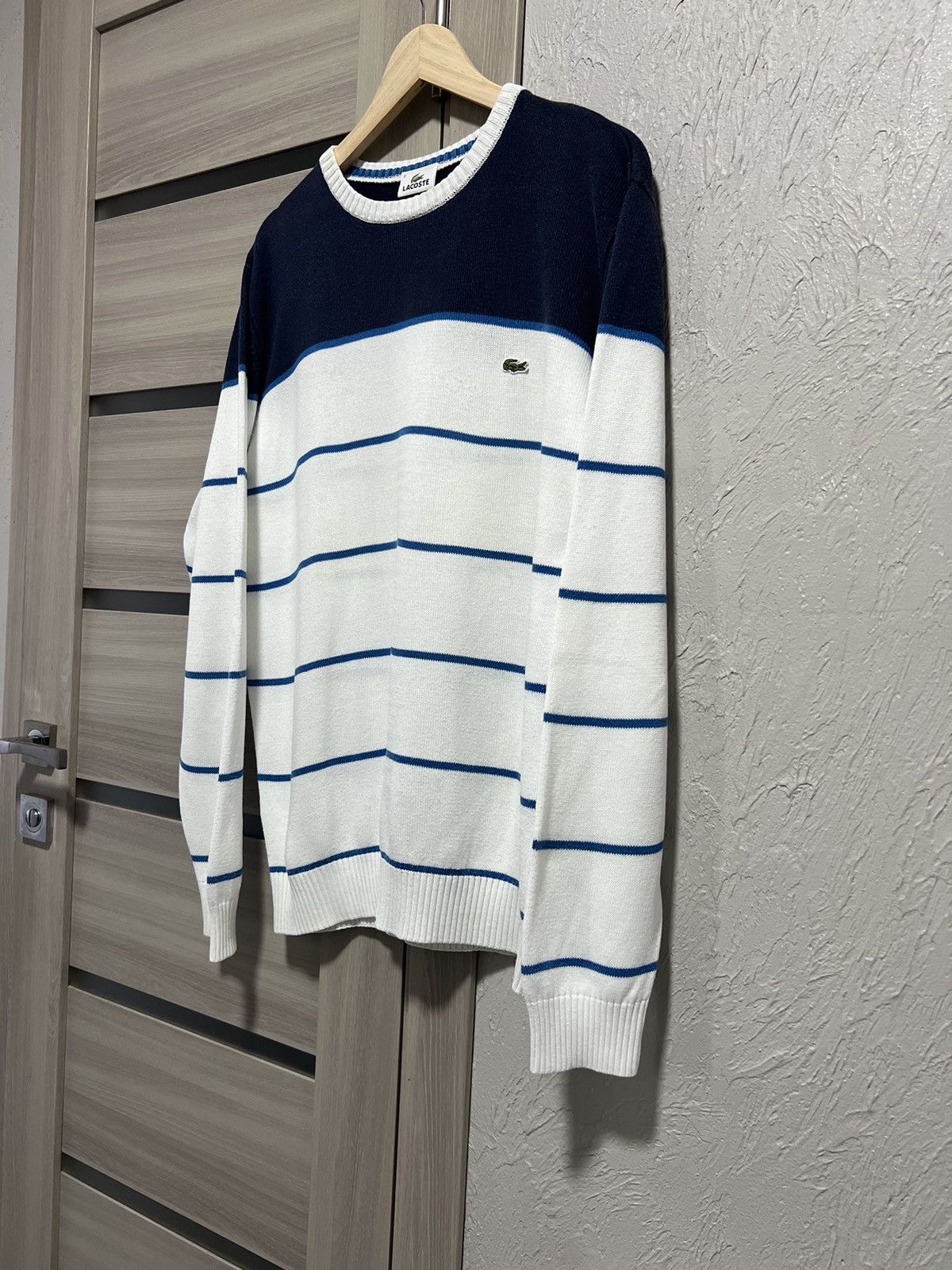 Lacoste Vintage Lacoste Sweater Striped Knit Baggy 90s France 🇫🇷 Size US XL / EU 56 / 4 - 3 Thumbnail