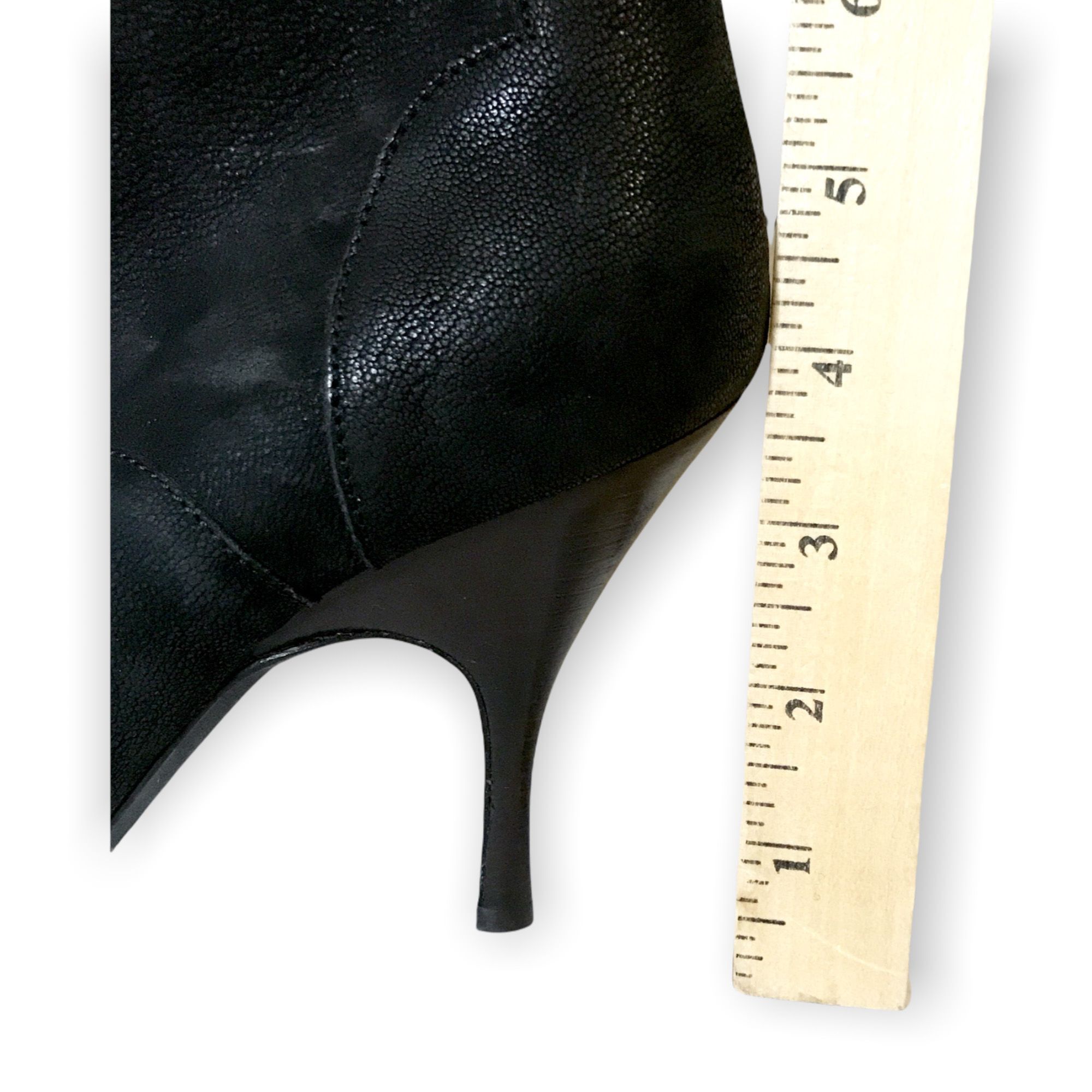 Lanvin Lanvin Washed Leather Ankle Boots 39EU, Black Pointed Toe It Size US 9 / IT 39 - 8 Thumbnail