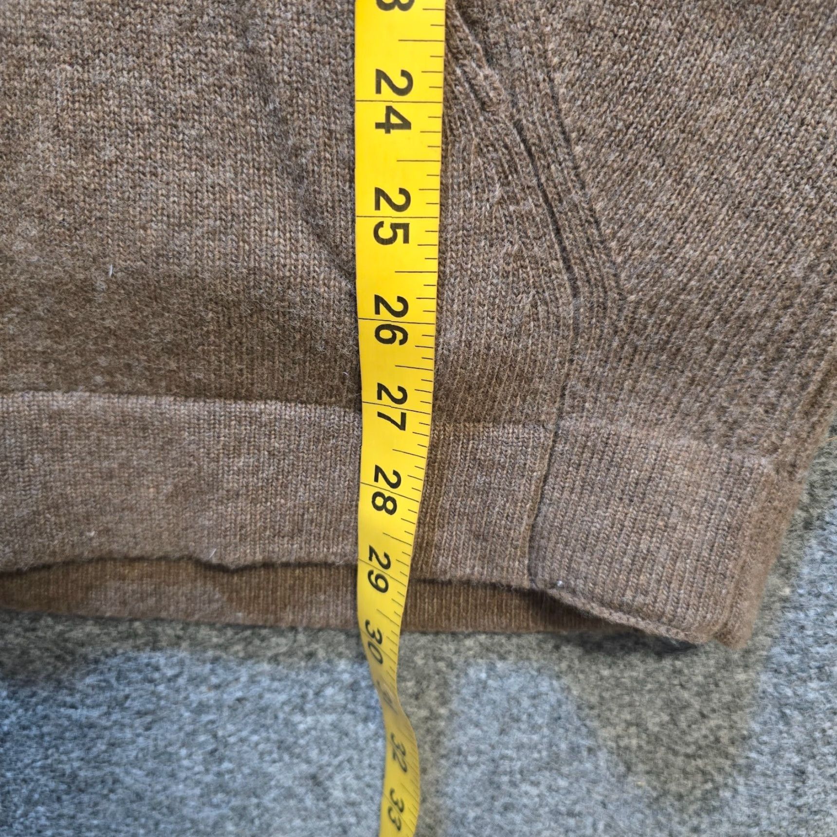 J. Jill J. Jill Sweater Womens Size M Brown Wool Blend Knit Short Sleeve Oversized Pullover V-Neck Classic Casual Size M / US 6-8 / IT 42-44 - 7 Thumbnail