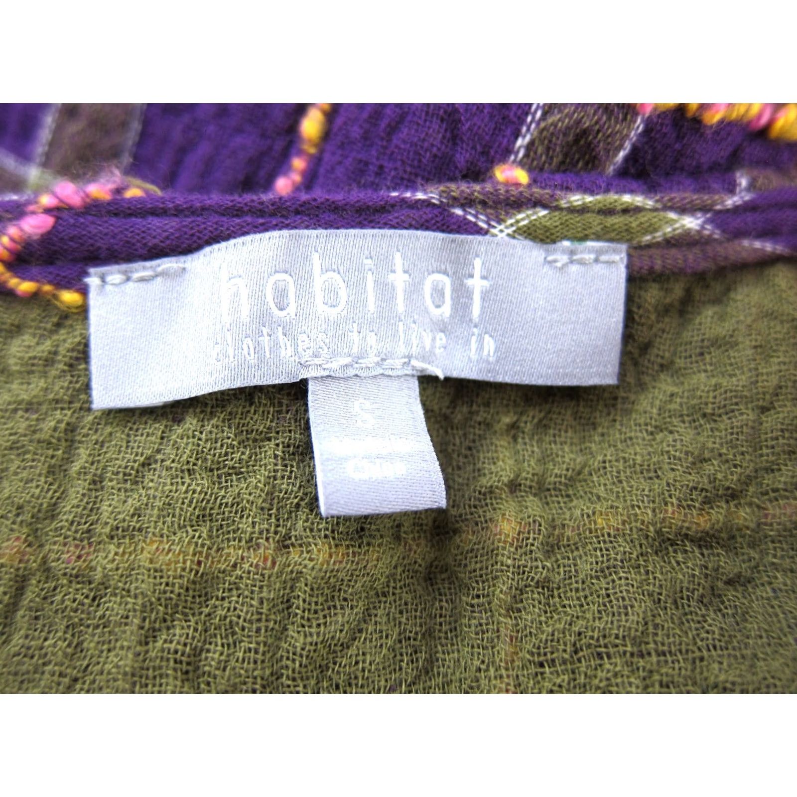 Habitat Habitat Blouse Plaid Pocket Long sleeve Round Neck Small Womens Shirt Size S / US 4 / IT 40 - 3 Thumbnail