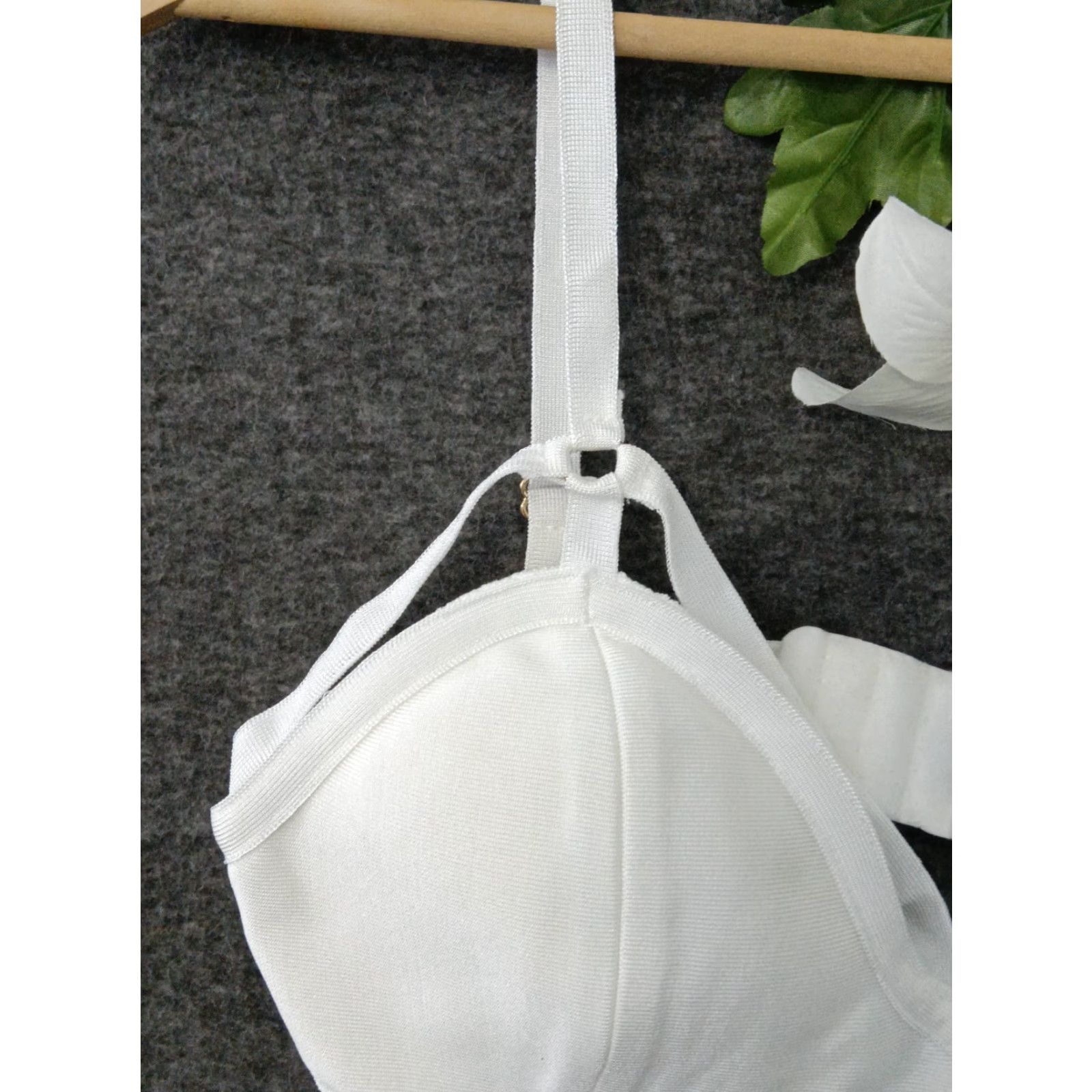 Vintage Codigo Sexy Strappy White Women's Bra M Size Size ONE SIZE - 7 Thumbnail