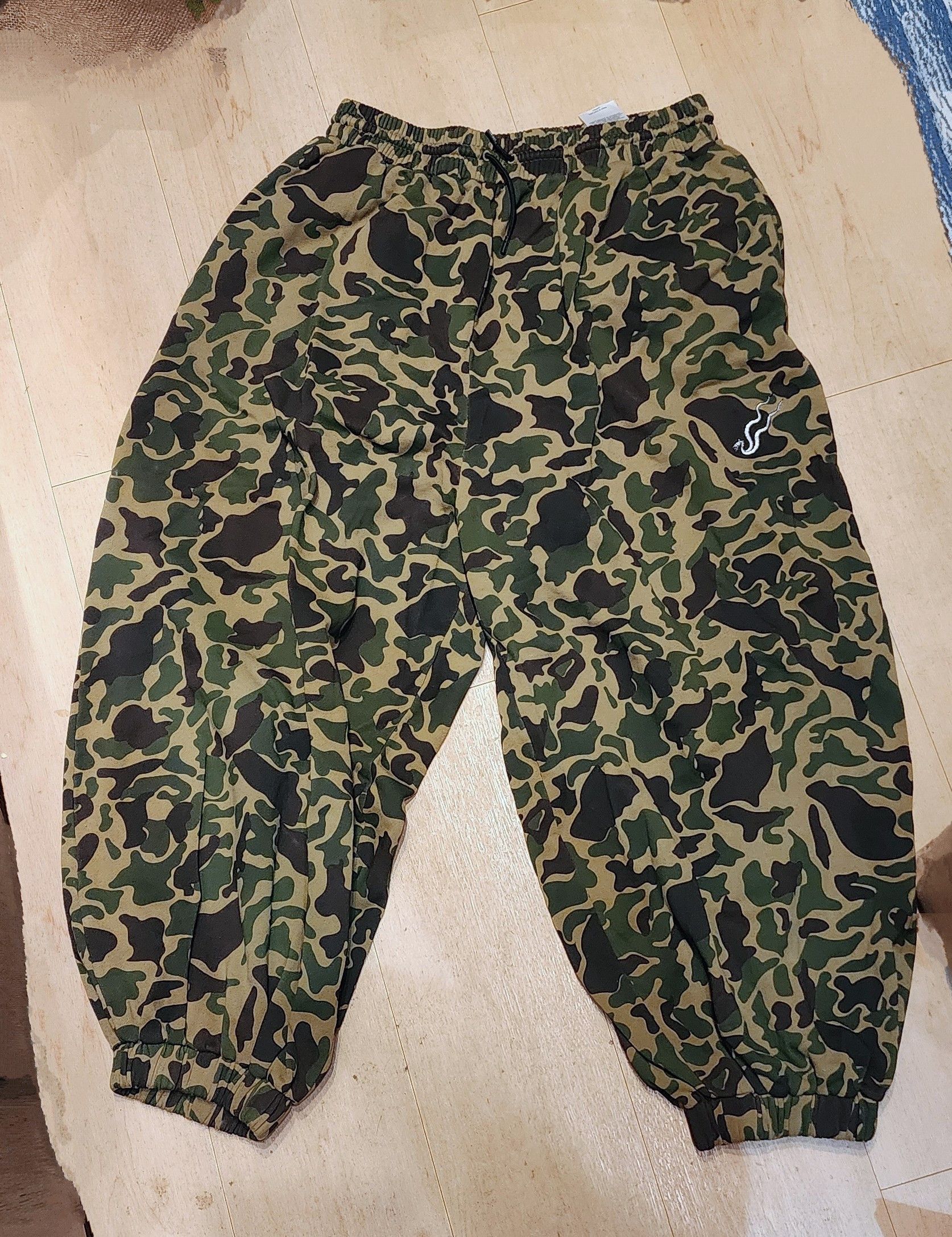 LUU DAN LU'U DAN Camoflage Green Baggy Bontan Lounge Pants XL Size US 34 / EU 50 - 6 Thumbnail